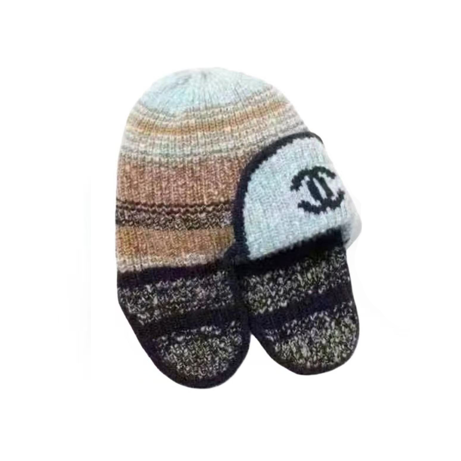 NIGO Chanel Women's Fall And Winter Cashmere Knitted Wool Cap Ear Protection Logo Warm Retro Trend Caps Hat  Accessories #nigo81643