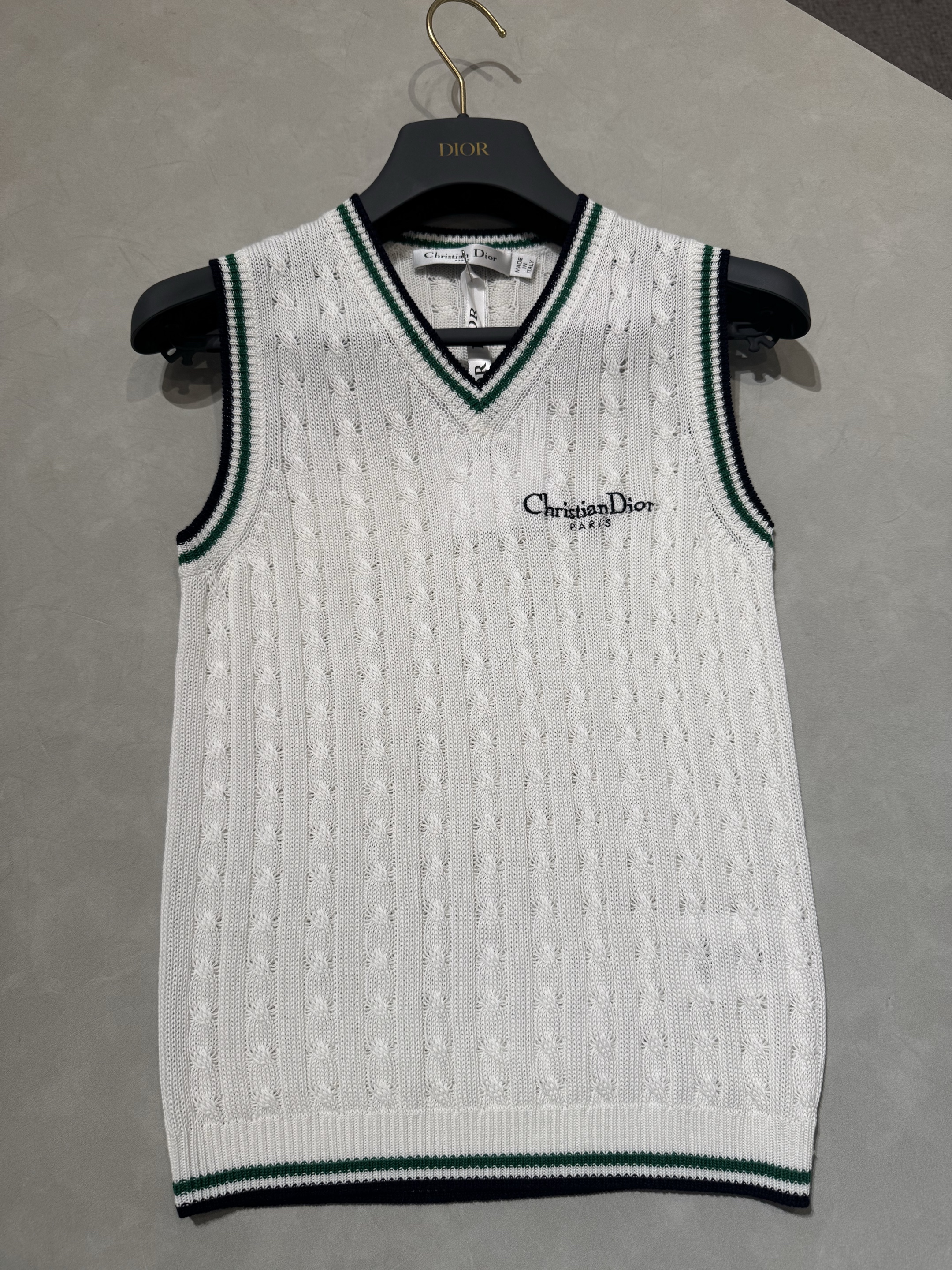 NIGO Dior Women's Fall/Winter Vibe Knit Vest Silk Blend Knit Color Blocking Fashion Retro Elegant Exquisite Top #nigo81637