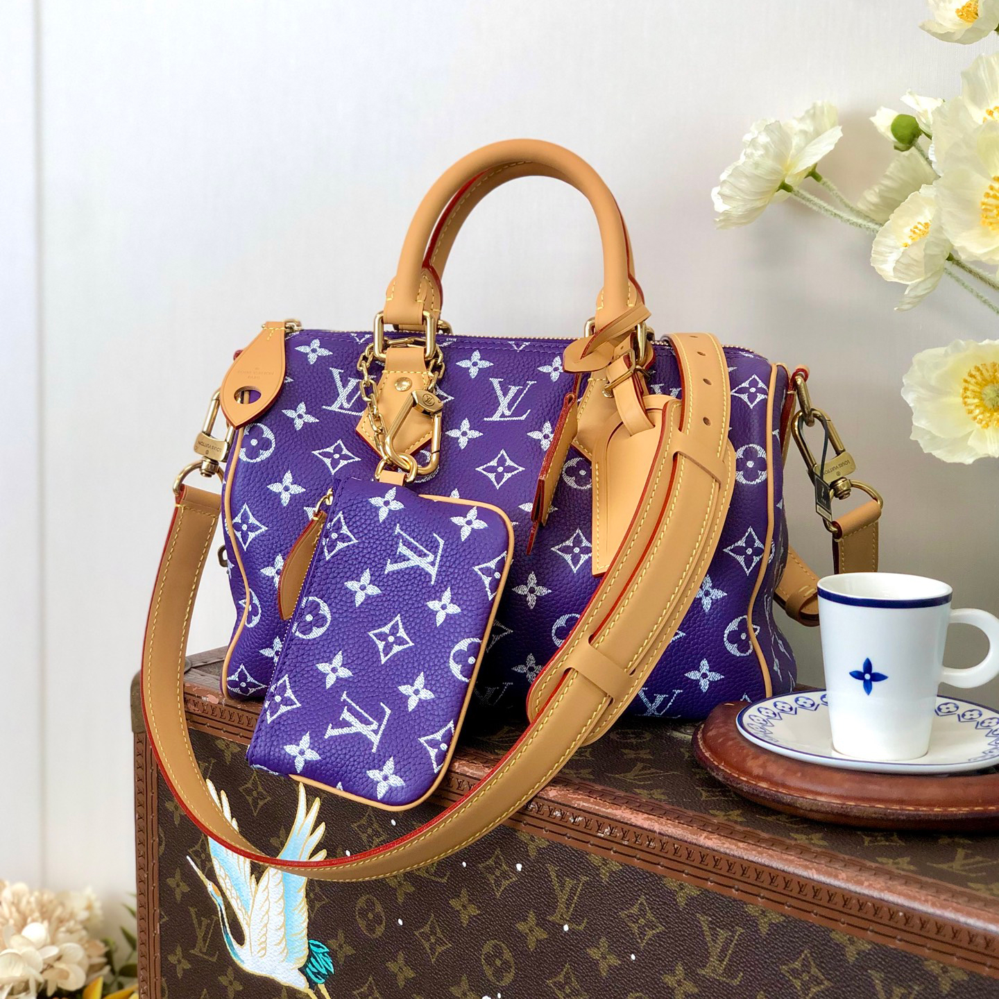 NIGO Louis Vuitton Women's Fashion Classic Grape Purple Logo Zipper Closure Leather Shoulder Bag Handbags In Small Medium And Large Sizes Crossbody Bag Bags #nigo78655