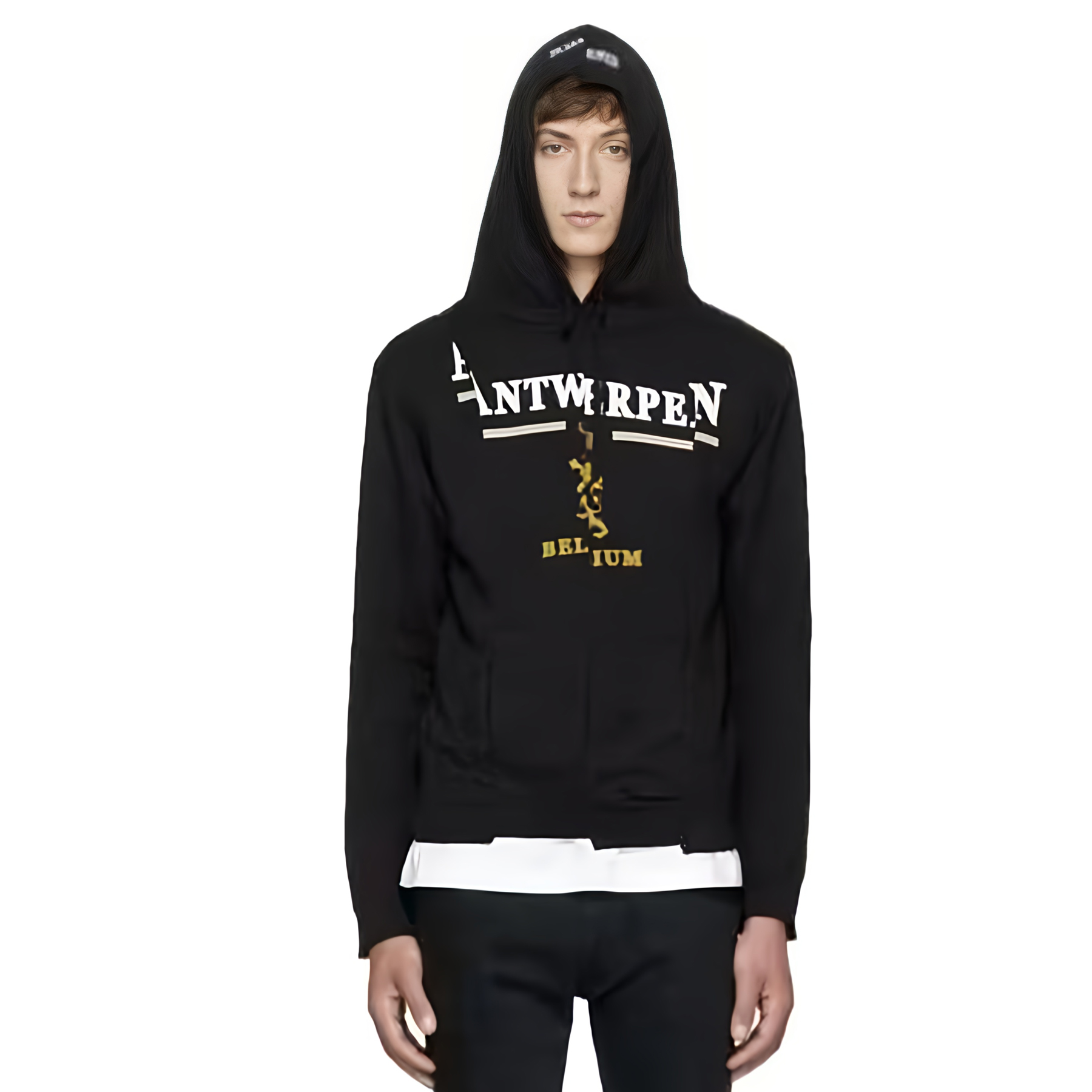 NIGO Vetements Men's Autumn And Winter Letter Misplaced Embroidery Deconstructed Sweatshirt Red Black And White Zipper Hooded Long Sleeve Loose Sweatshirt Ngvp #nigo2456