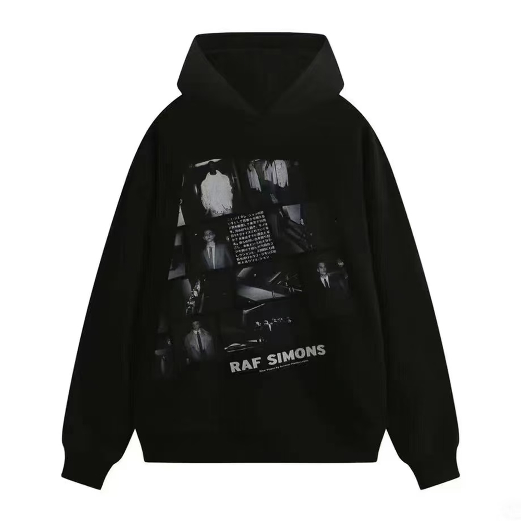 NIGO Raf Simons Men's Autumn And Winter Portrait Letter Print Os Loose Washed Sweatshirt Vibe Wind Hoodie High Street Trend Hooded Sweatshirt Ngvp #nigo2459