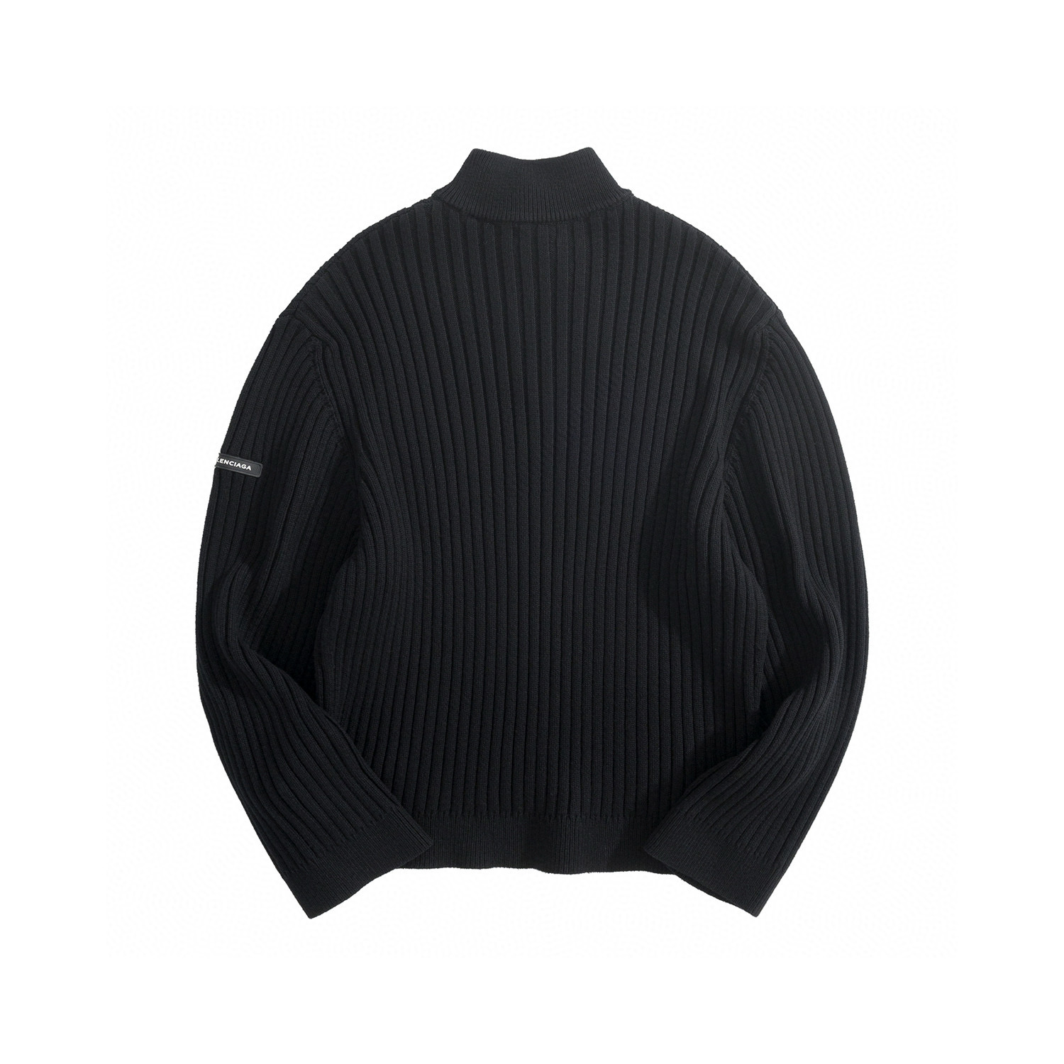 NIGO Balenciaga Men's And Women's Spring/Fall Fashion Classic Solid Color High-Neck Pullover Half Zip Ribbed Sweater #nigo78716