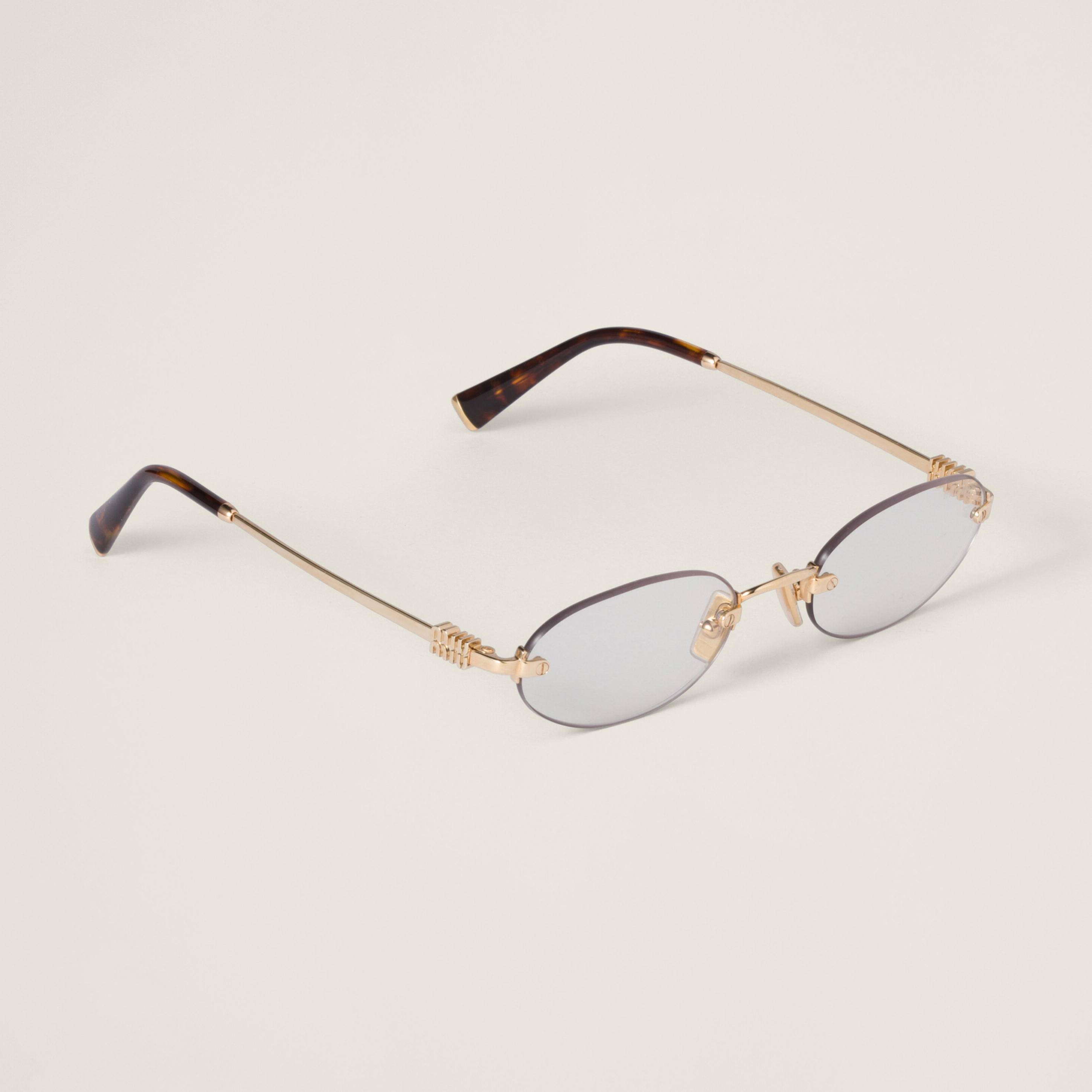 NIGO MiuMiu Men's And Women's Fashion Classic Rimless Oval Lens Temples Logo Sunglasses Eyewear Accessories #nigo78742