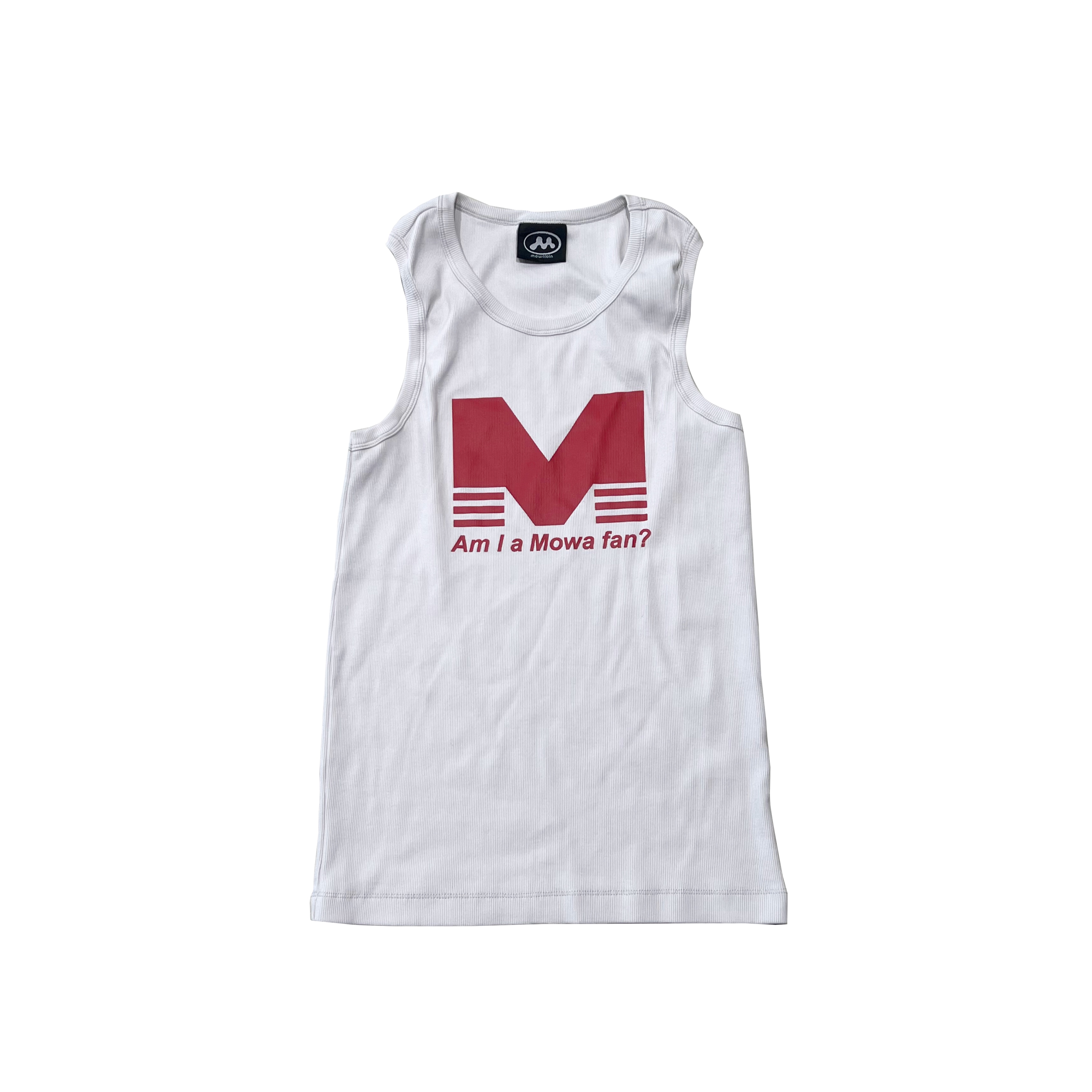 NIGO Mowalola Men's Spring Summer High Street Trend Stretch Retro Am I A Mowa Fan Slogan Printed Slim Vest Top White Fashion T-shirt Ngvp #nigo2468