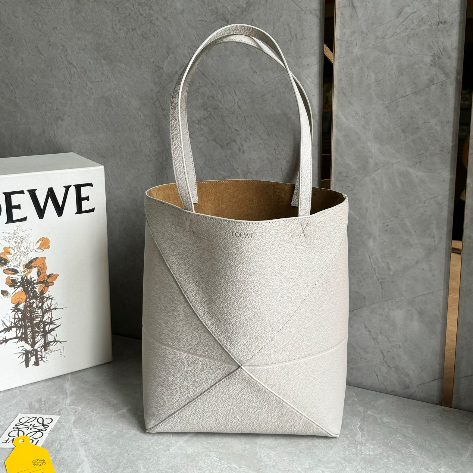 NIGO Loewe Puzzle Fold Women's Fashion Classic Solid Color Grained Nappa Calfskin Foldable Tote Bag Bags A779G50X89-1769 #nigo78732