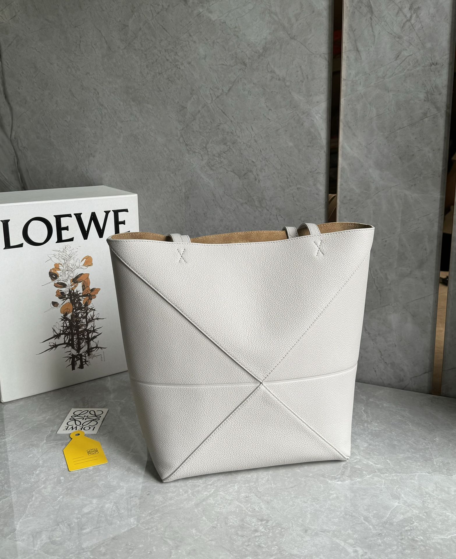 NIGO Loewe Puzzle Fold Women's Fashion Classic Solid Color Grained Nappa Calfskin Foldable Tote Bag Bags A779G50X89-1769 #nigo78732