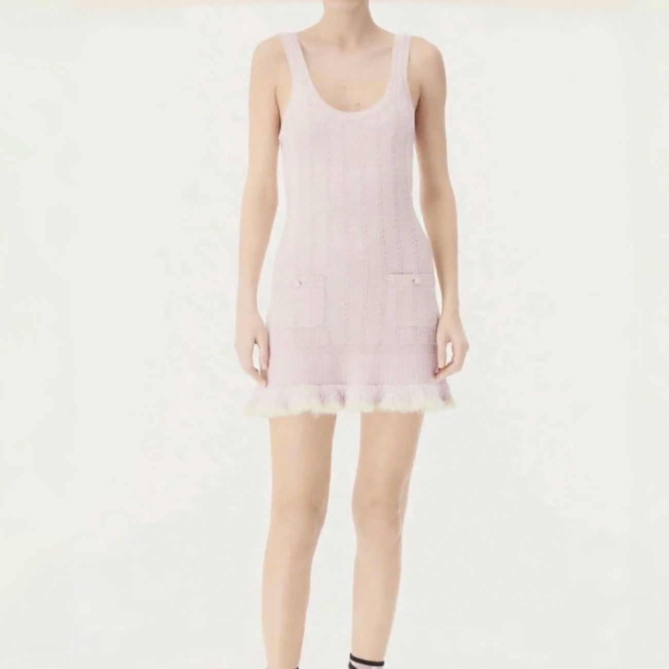 NIGO Chanel Women's Summer Knitted Vest Dress Solid Color Round Neck Sleeveless Flared Dresses Ngvp #nigo2368