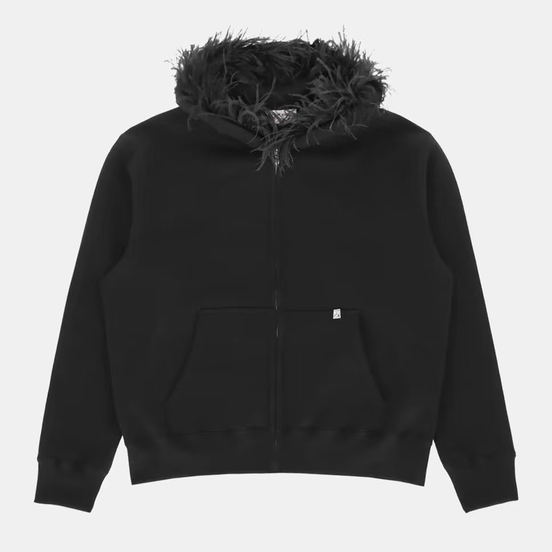 NIGO 1017 Alyx 9sm Men's Fall And Winter Ostrich Hair Sweater Loose Zipper Hoodie Pure Black Jacket Rocky Same High Street Trend Casual Sweatshirt Ngvp #nigo2467