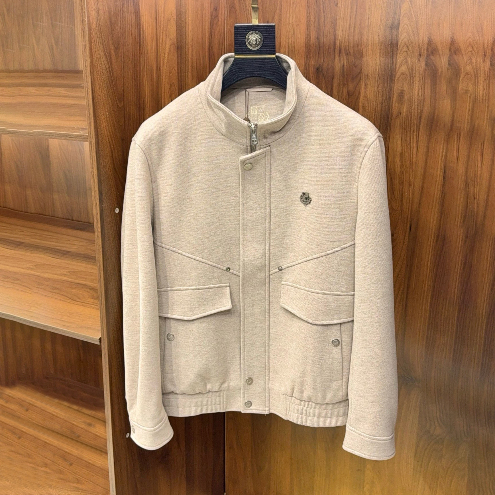 NIGO Loro Piana Men's And Women's Spring/Fall Fashion Casual Solid Color Stand Collar Trench Style Oversized Pocket Design Tencel Cotton Blend Jacket #nigo78727