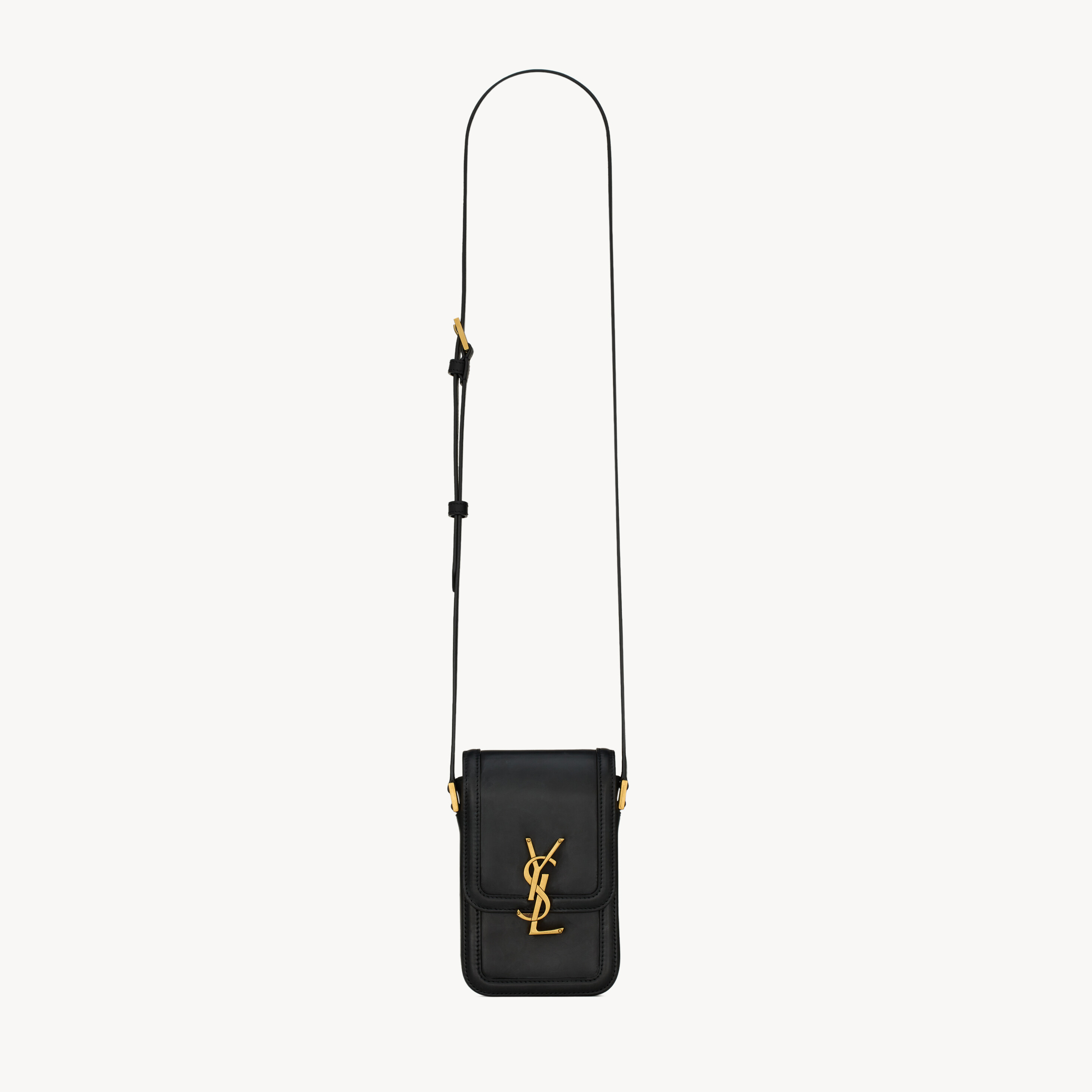 NIGO SAINT LAURENT SOLFERINO Mini Bag Women's Fashion Classic Black Leather Crossbody Bag with Gold Buckle and Adjustable Strap Bags 753963BWR0W1000 #nigo78744