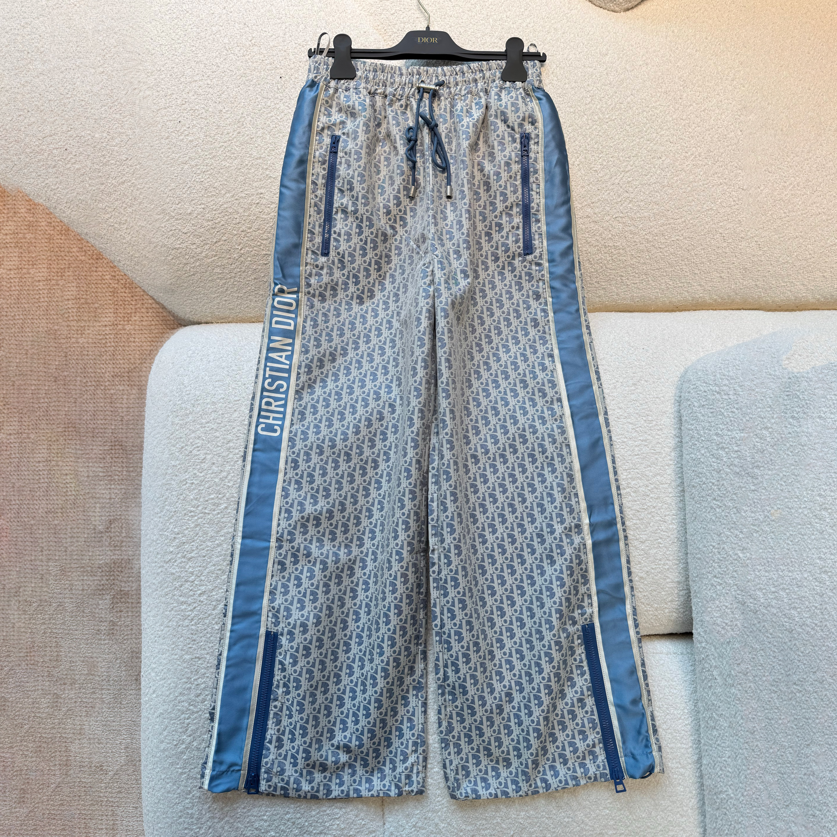 NIGO Dior Men's and Women's Spring/Fall Fashion Casual Drawstring Zipper Vintage Print Pants #nigo78754