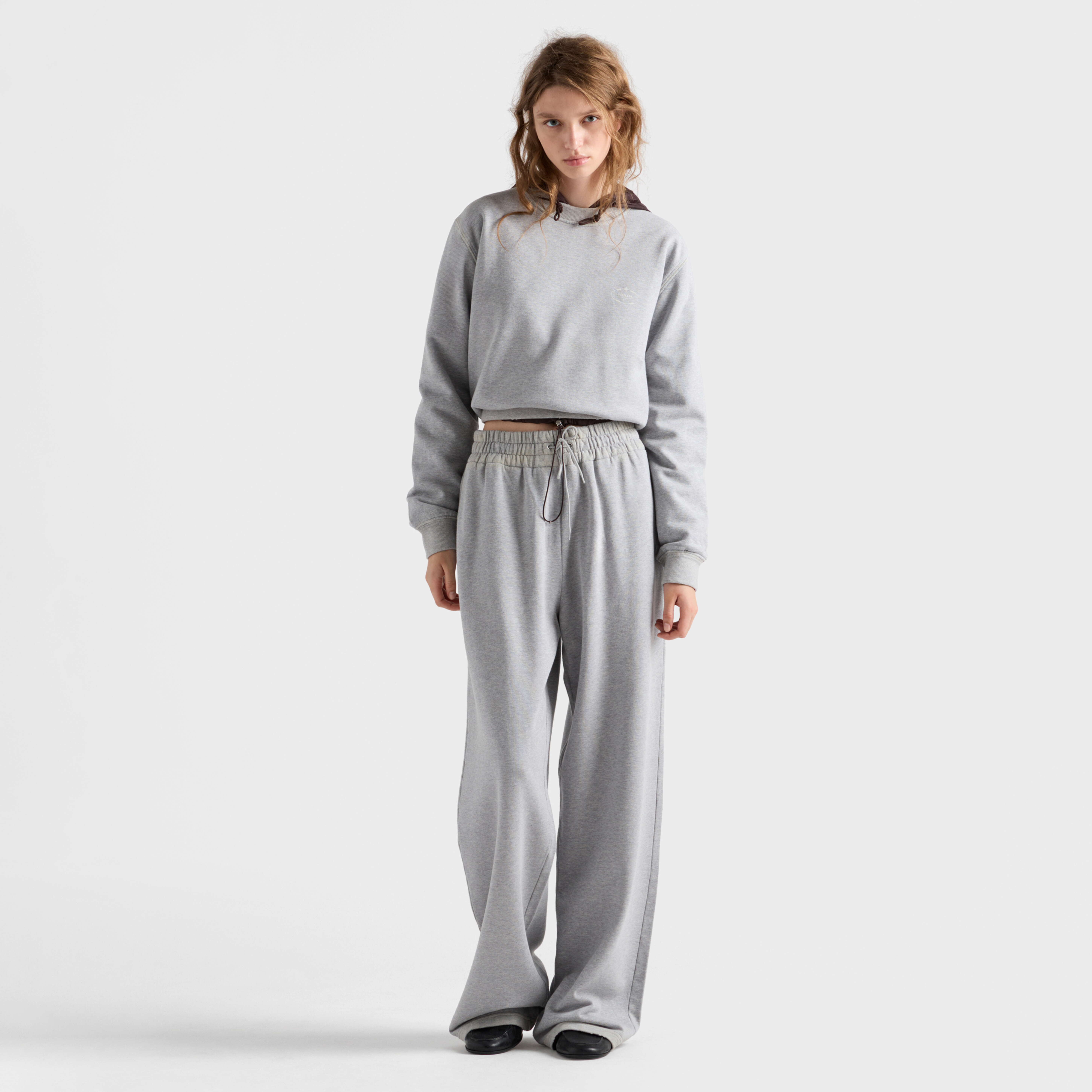 NIGO Prada Women's Fall/Winter Fashion Casual Solid Color Cotton Crewneck Long Sleeve Distressed Hoodie with Elastic Waistband Loose Fit Solid Color Pants Suit Set #nigo78751