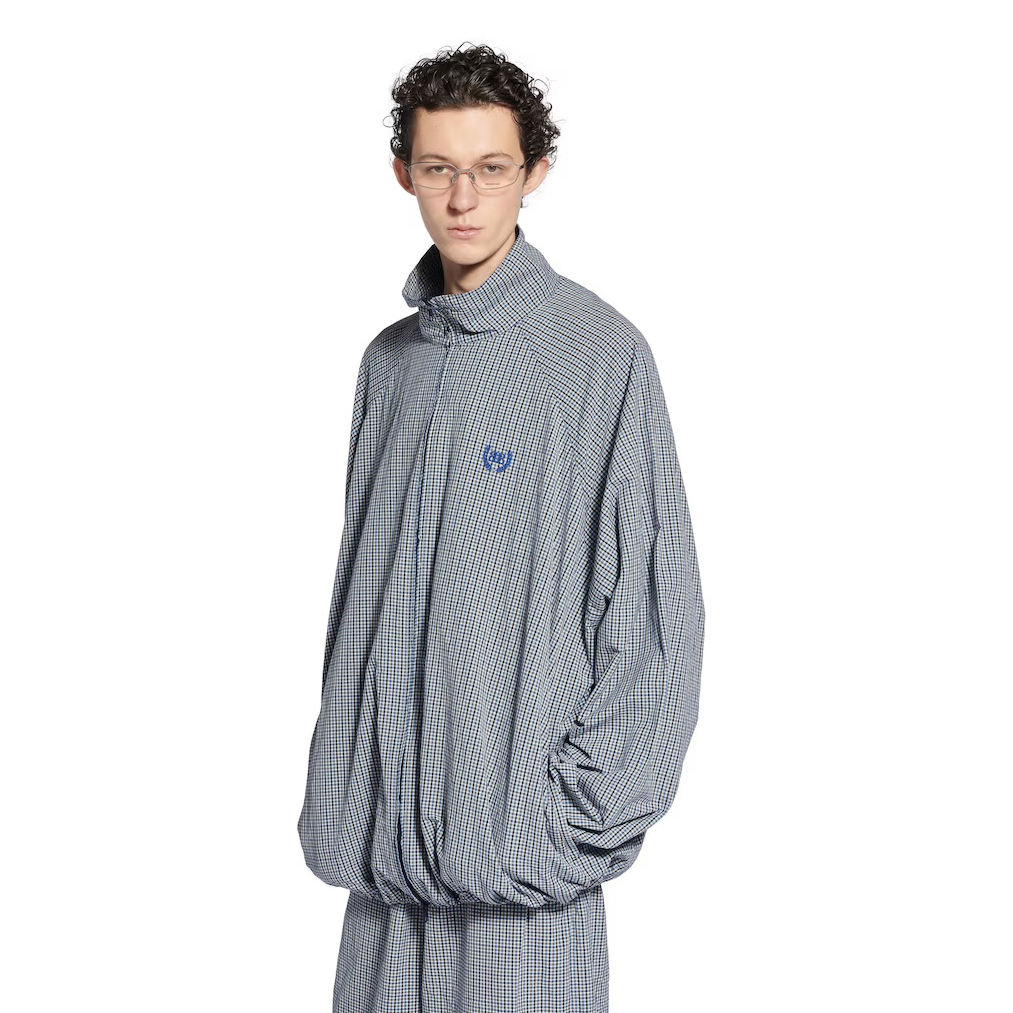 NIGO Balenciaga Men's And Women's Fall/Winter Fashion Casual Oversized Drop Shoulder Logo Embroidered Fine Checkered Trench Coat Jacket #nigo78749