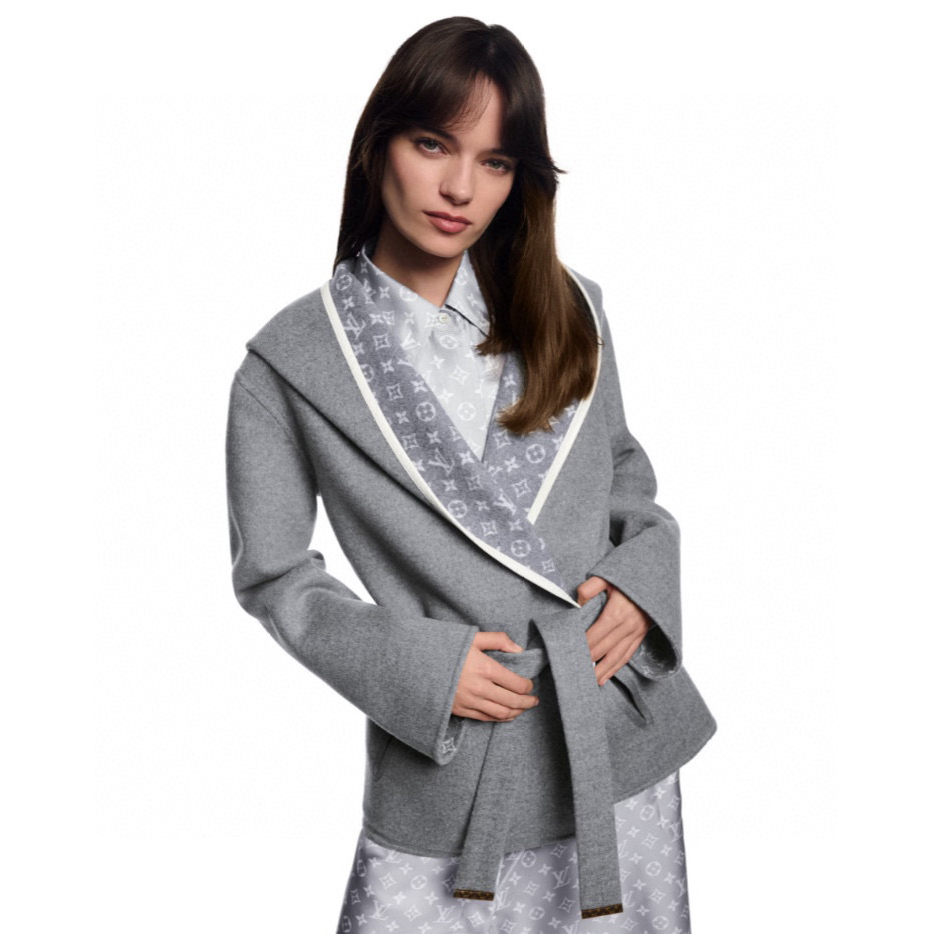 NIGO Louis Vuitton Women's Fall/Winter Fashion Classic V-Neck Reversible Jacquard Pattern Hooded Short Coat Jacket #nigo78748