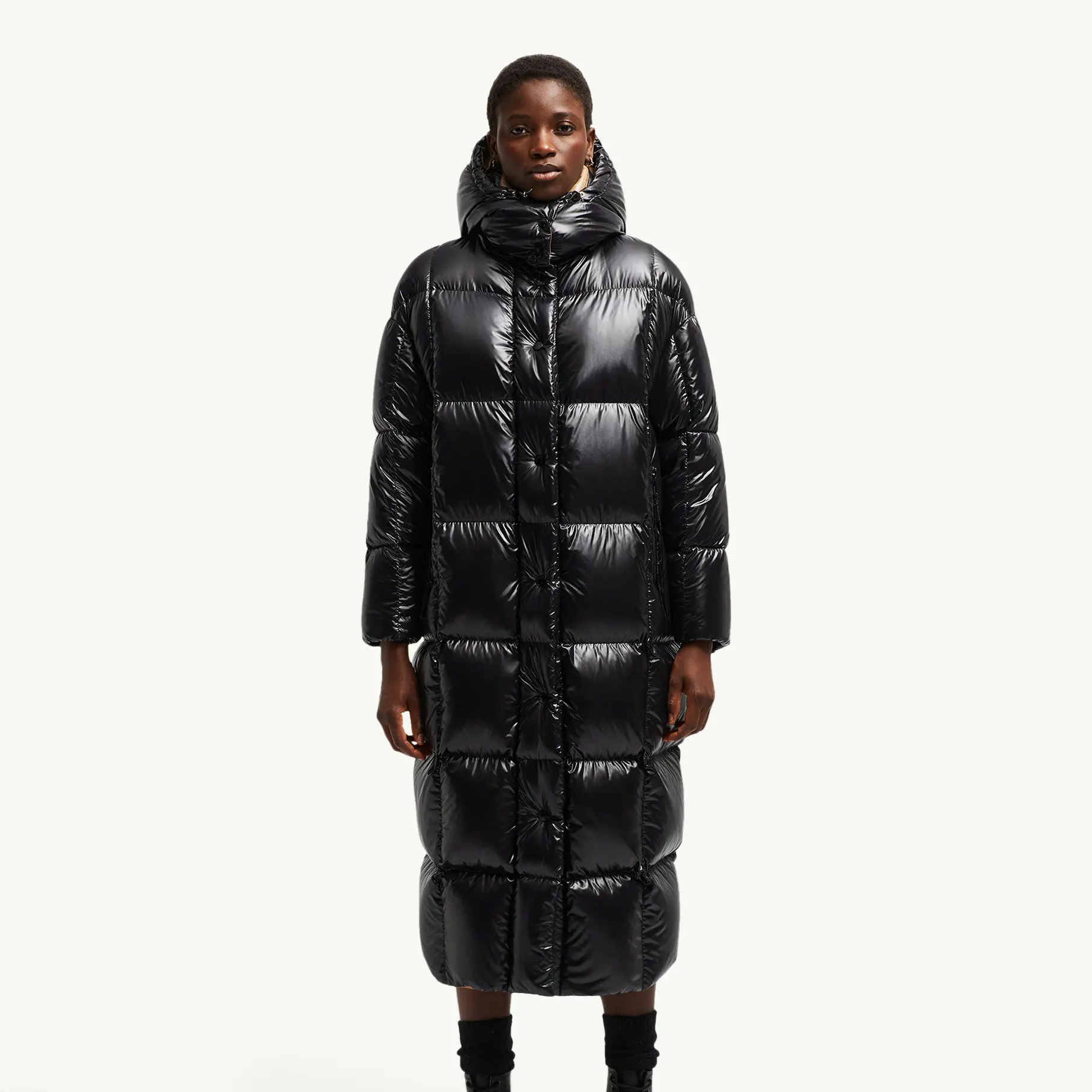 NIGO Moncler Parnaiba Men's And Women's Winter Fashion Casual Solid Color Nylon White Goose Down Hooded Long Down Jacket #nigo78769
