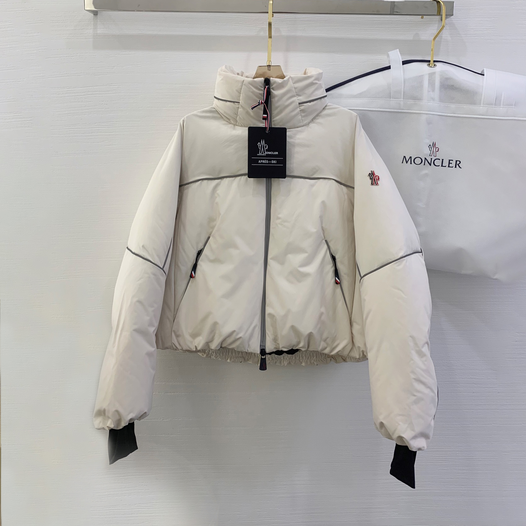 NIGO Moncler Men's And Women's Winter Fashion Casual High Neck Zipper Stand Up Collar Short Down Puffer Jacket Ski Down Coat Jacket #nigo78773