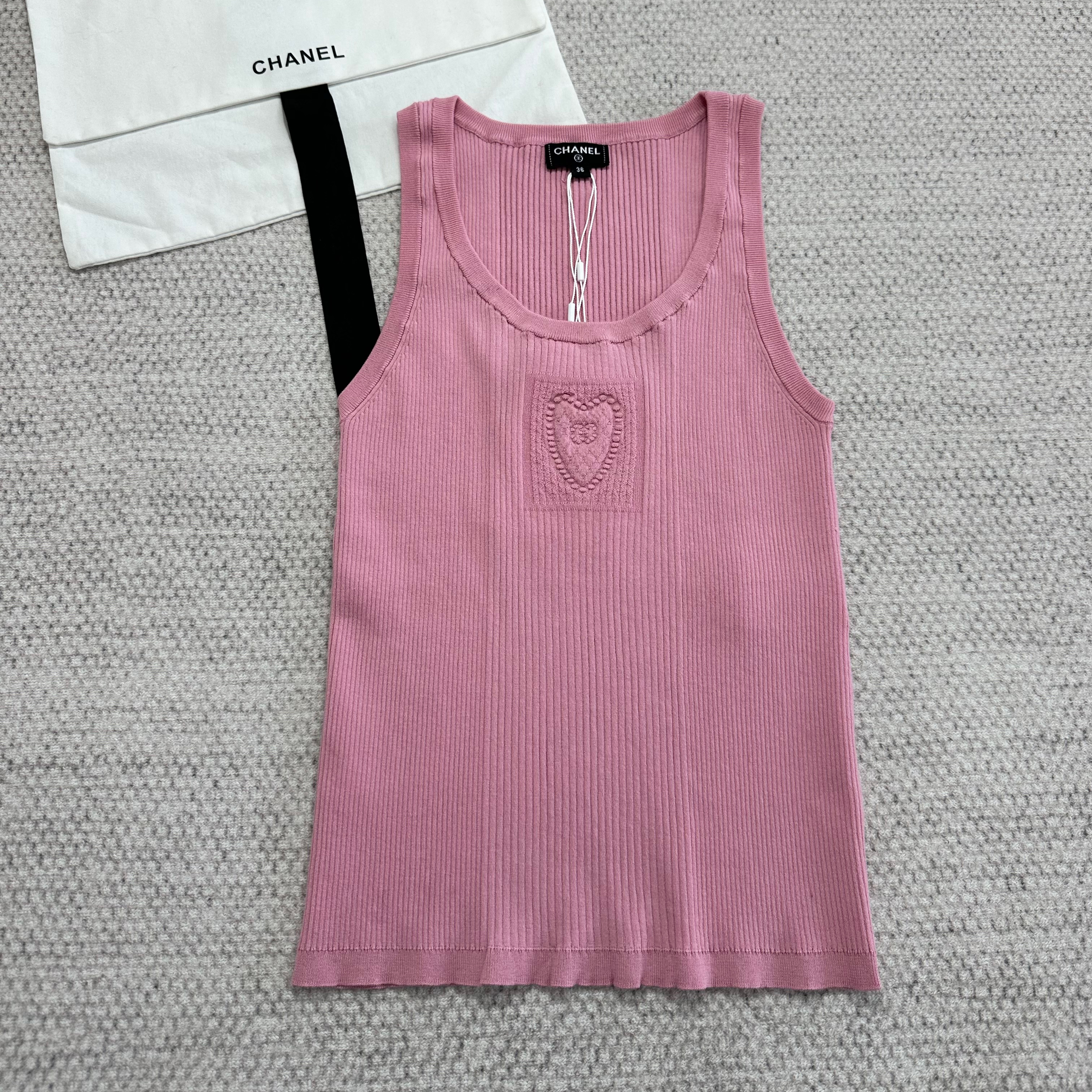 NIGO Chanel Women's Summer Fashion Casual Crew Neck Sleeveless Combed Cotton Yarn Knit Tank Top Vest #nigo78775