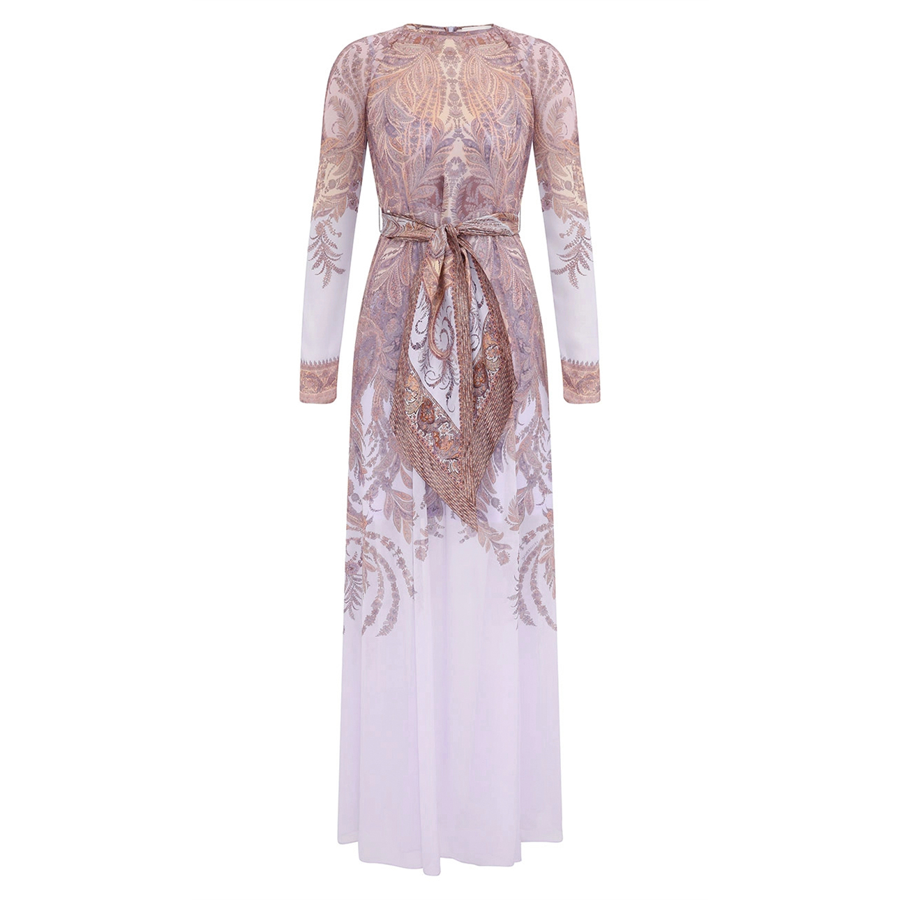 NIGO Zimmermann Women's Hypnotic Sheath Summer Round Neck Floral Print Zipper Long Sleeved Mid Waist Dresses #nigo81569