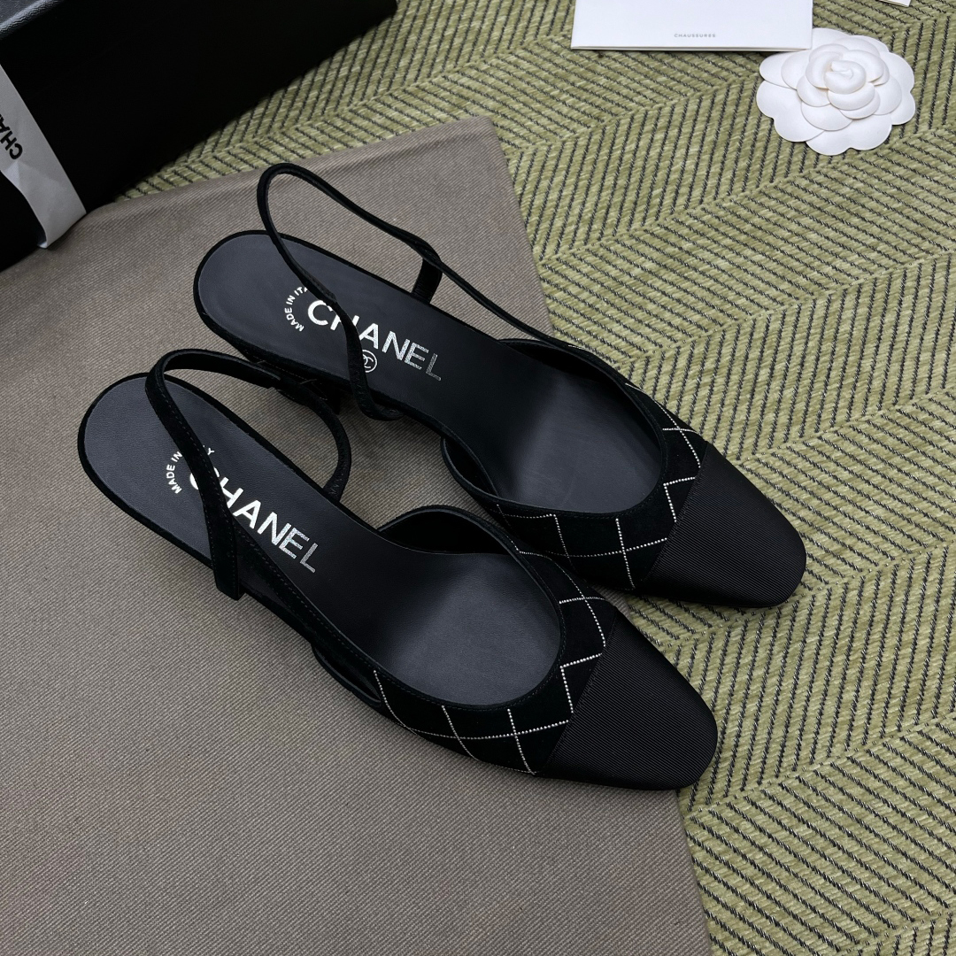 NIGO Chanel Women's Spring/Fall Fashion Casual Round-Toe Slip-On High-Heel Chunky-Heel Flat Casual Shoes #nigo78772