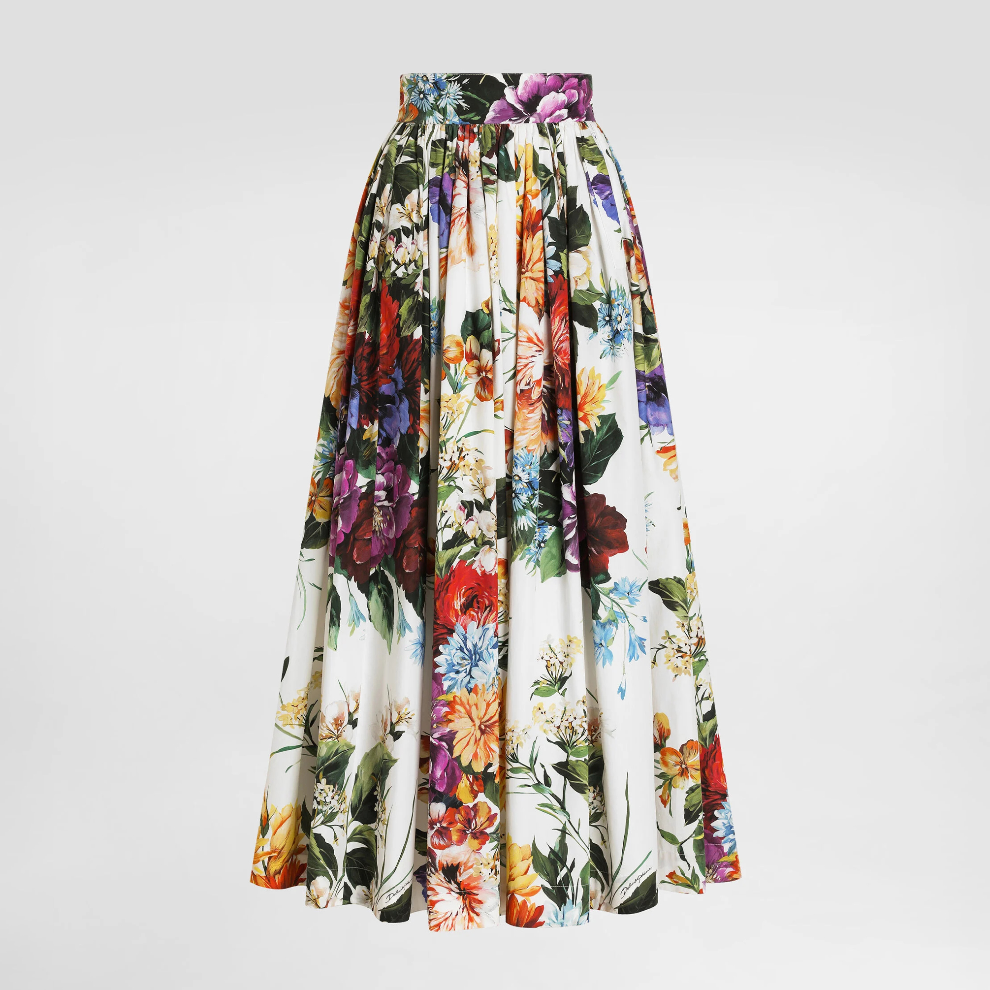 NIGO Dolce&Gabbana Women's Bouquet Flower-Print Summer Casual Wide Skirt Resort-Style Solid Color Skirt Ngvp #nigo2376