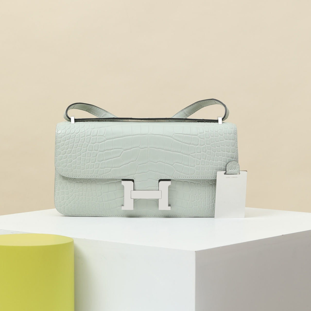 NIGO Hermes Women's Fashion Classic Matte Alligator Leather Underarm Bag Shoulder Bag Tote Bag Bags CJG2401600 #nigo78783