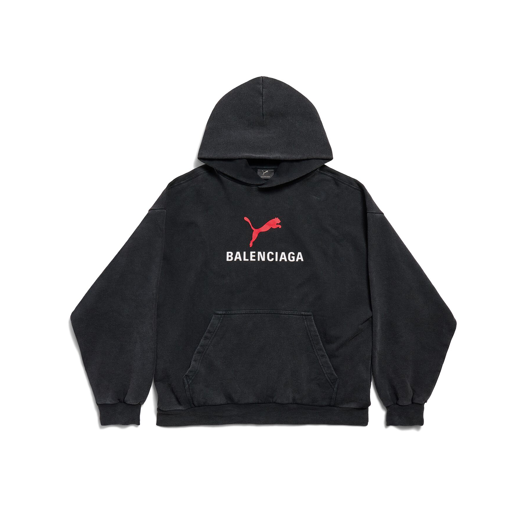 NIGO Balenciaga PUMA HOODIE Men's And Women's Spring/Fall Fashion Casual Faded Washed Hooded Pullover Long-Sleeve Sweatshirt Sweatpants Set with Elastic Waistband Faded Washed Shorts Suit Set #nigo78813