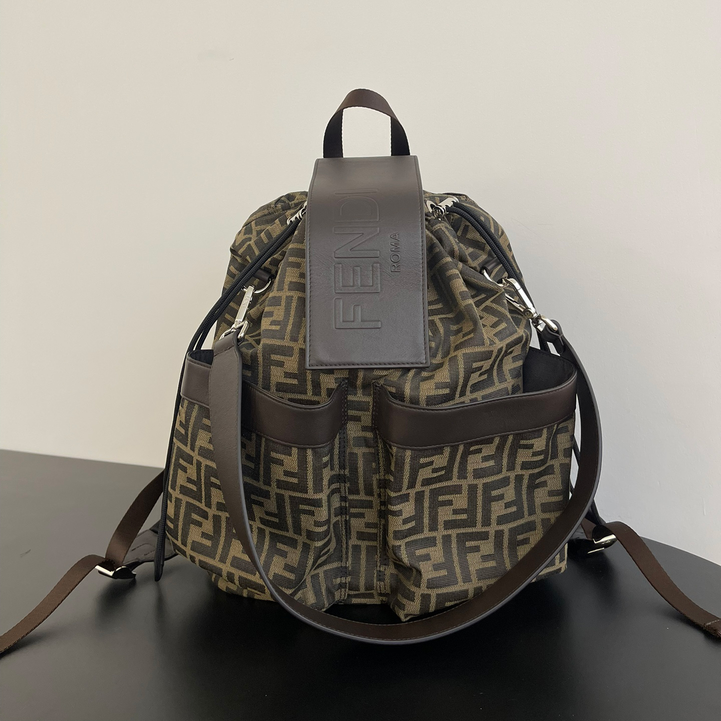 NIGO Fendi Unisex Fashion Classic Small Letter Pattern Multi-Function Drawstring Backpack Tote Bag Bags #nigo78817