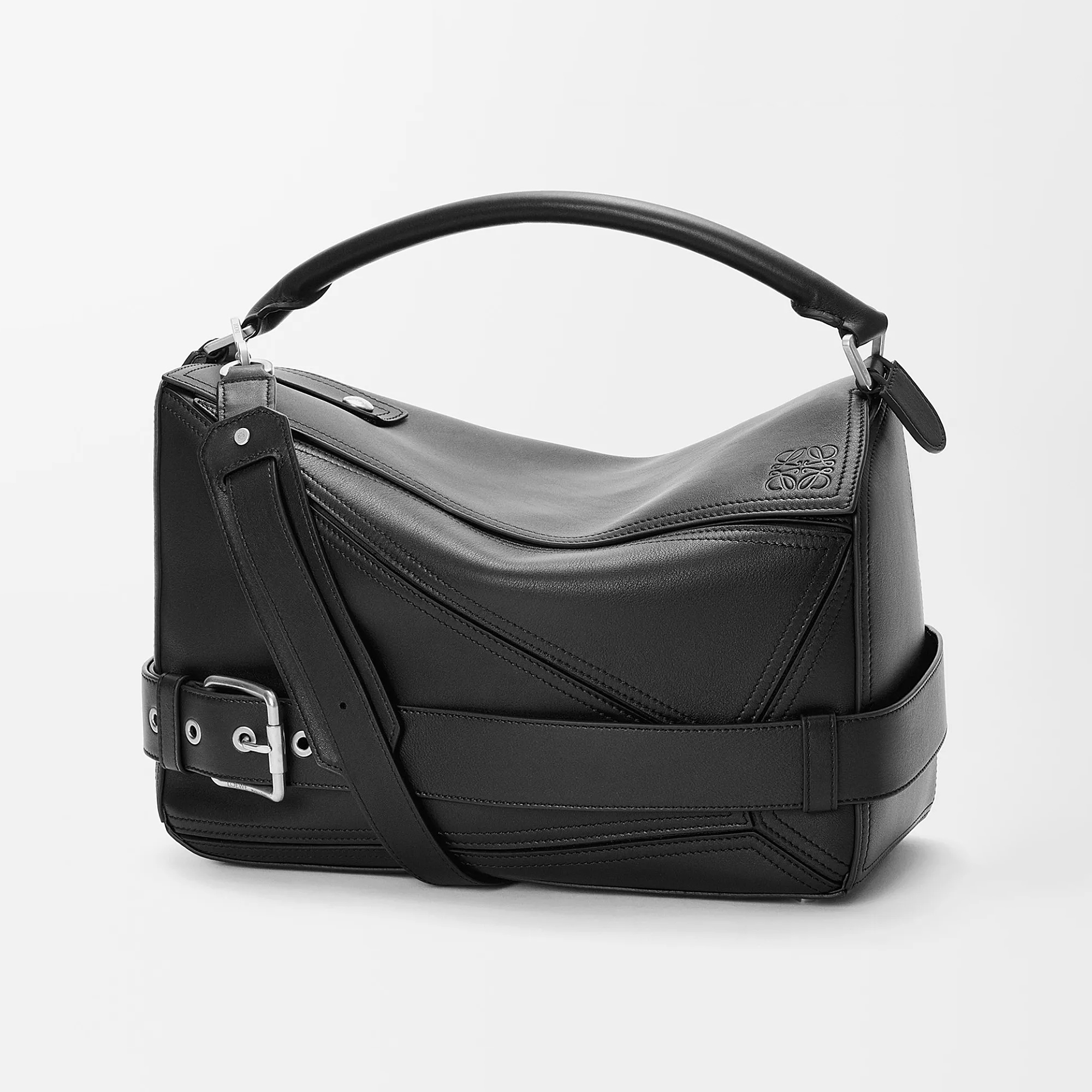 NIGO Loewe Puzzle Biker Women's Fashion Classic Solid-Color Geometric Print Glossy Cowhide Leather Puzzle Biker Handbag Bag Bags B510BP1X01 #nigo78829