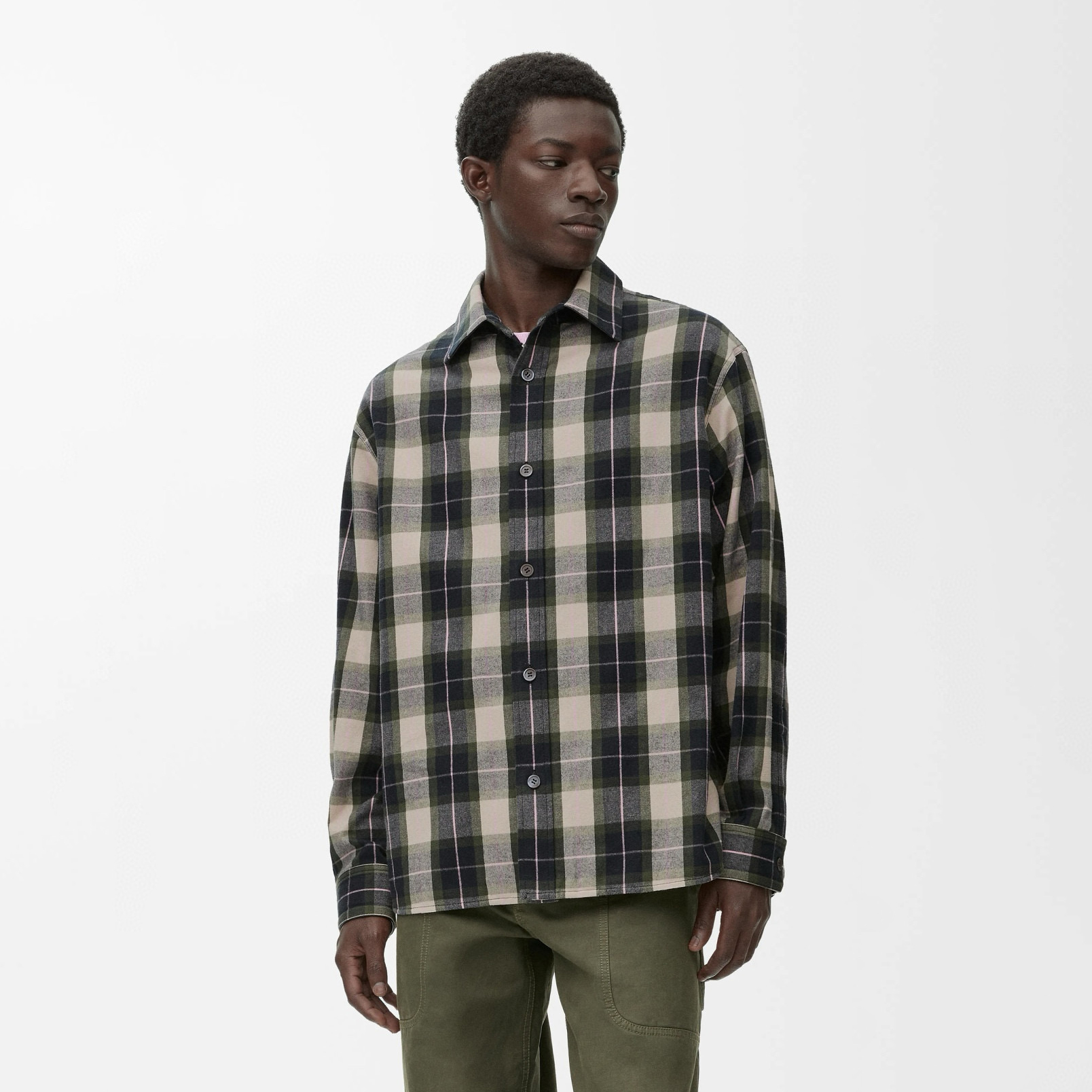 NIGO Loewe Men's And Women's Spring/Fall Fashion Casual Checkered Collared Single Breasted Long Sleeve Shirt #nigo78827