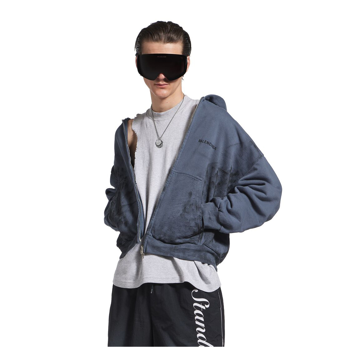 NIGO Balenciaga Men's Spring/Fall Fashion Casual Hooded Zipper Sweatshirt Jacket with Embroidered Letters Jacket #nigo78815