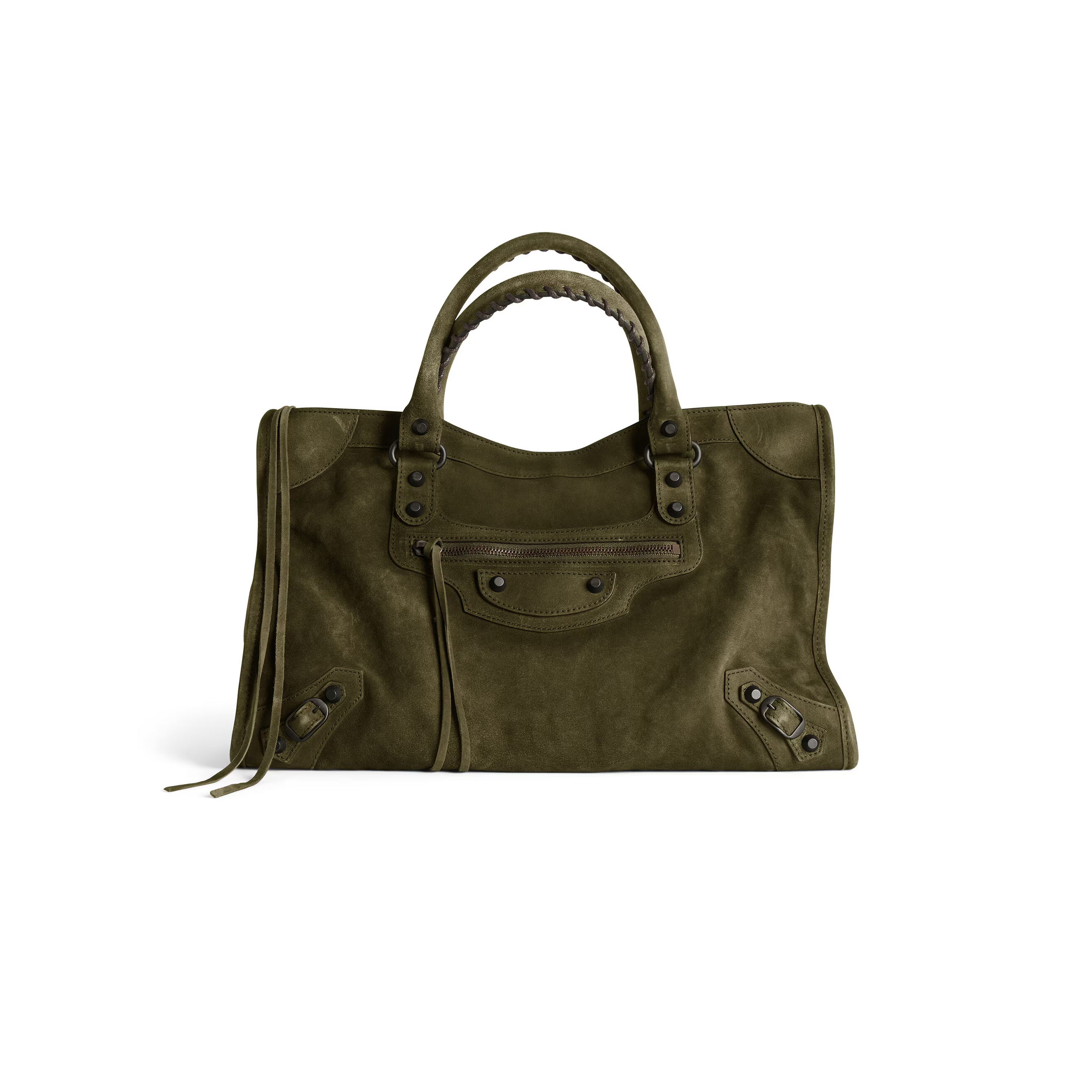 NIGO Balenciaga LE CITY Medium Handbag Women's Fashion Luxury Solid-Colour Suede Tote Bag Crossbody Bag Bags 8230582AB2A1143 Ngvp #nigo2434