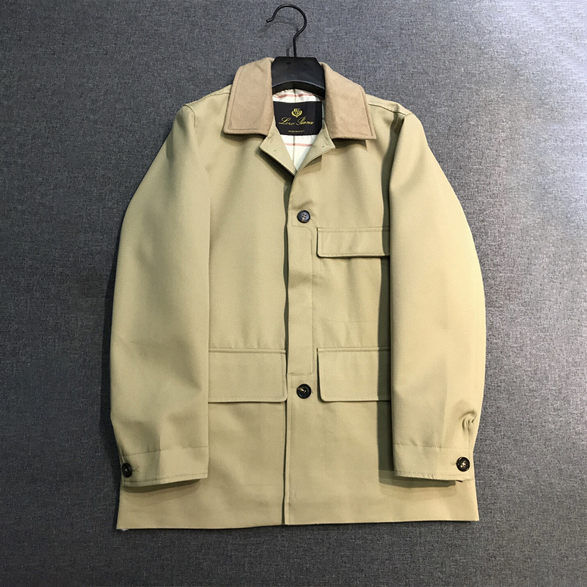 NIGO Loro Piana Men's Fall And Winter High-end Business Casual Trench Coat Jacket Lapel Single-breasted Cotton Trend Jacket Ngvp #nigo2483