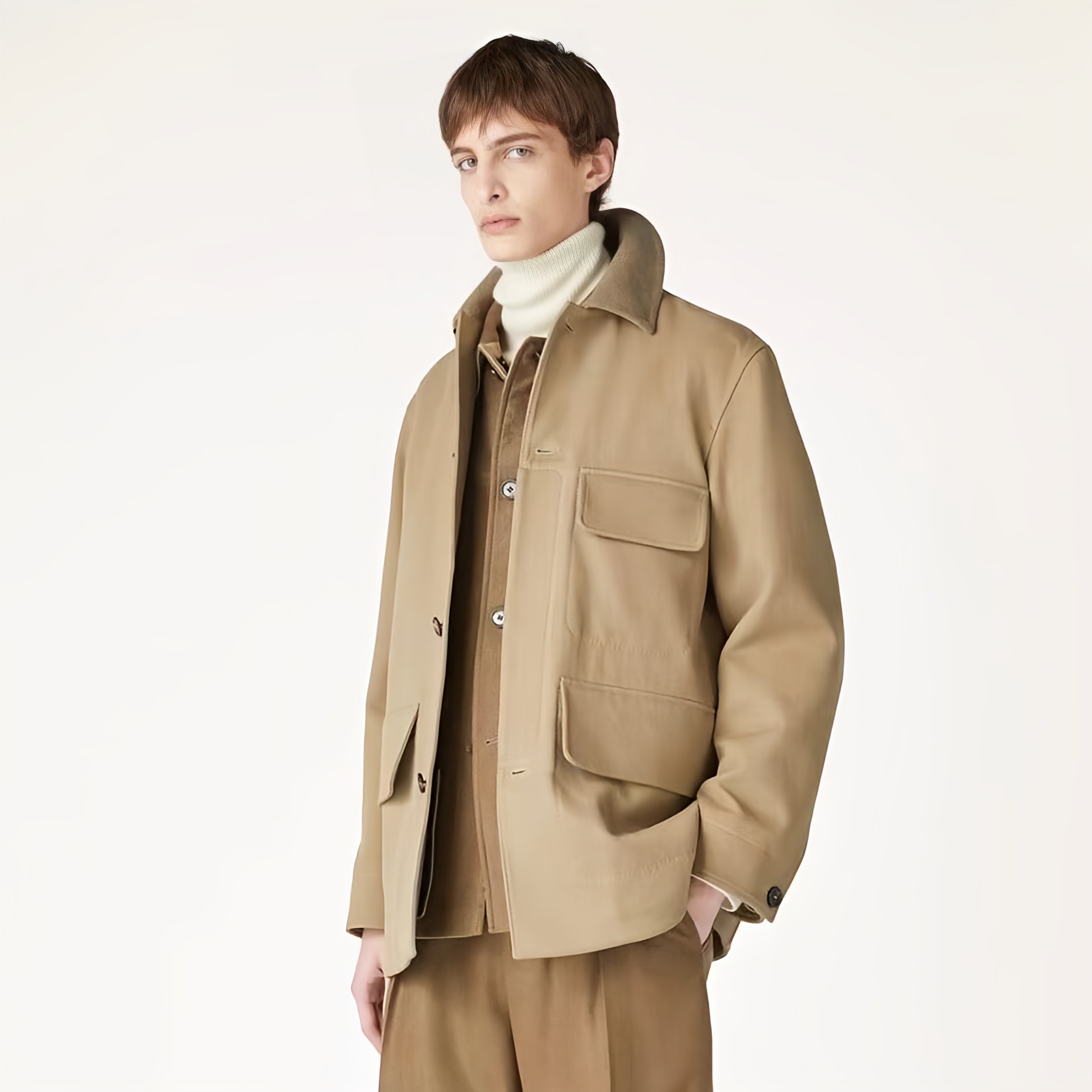 NIGO Loro Piana Men's Fall And Winter High-end Business Casual Trench Coat Jacket Lapel Single-breasted Cotton Trend Jacket Ngvp #nigo2483