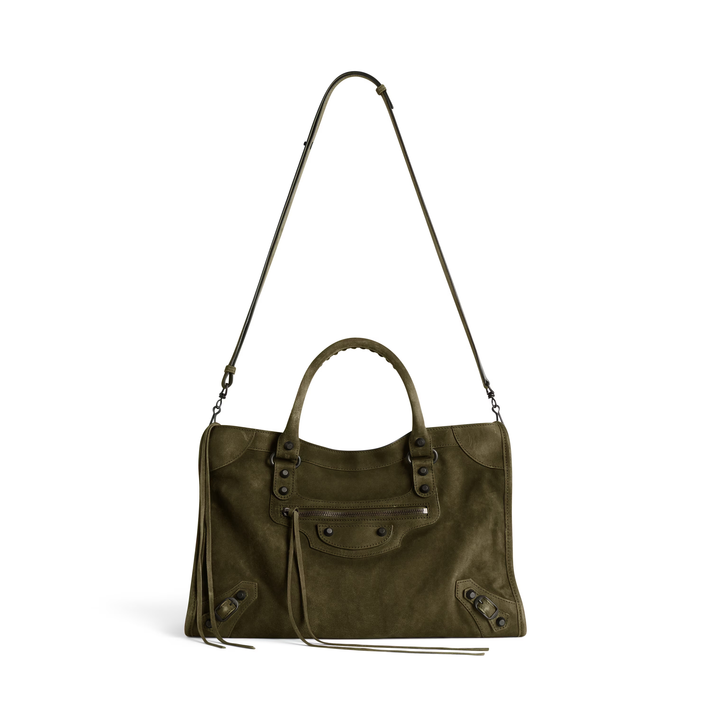 NIGO Balenciaga LE CITY Medium Handbag Women's Fashion Luxury Solid-Colour Suede Tote Bag Crossbody Bag Bags 8230582AB2A1143 Ngvp #nigo2434