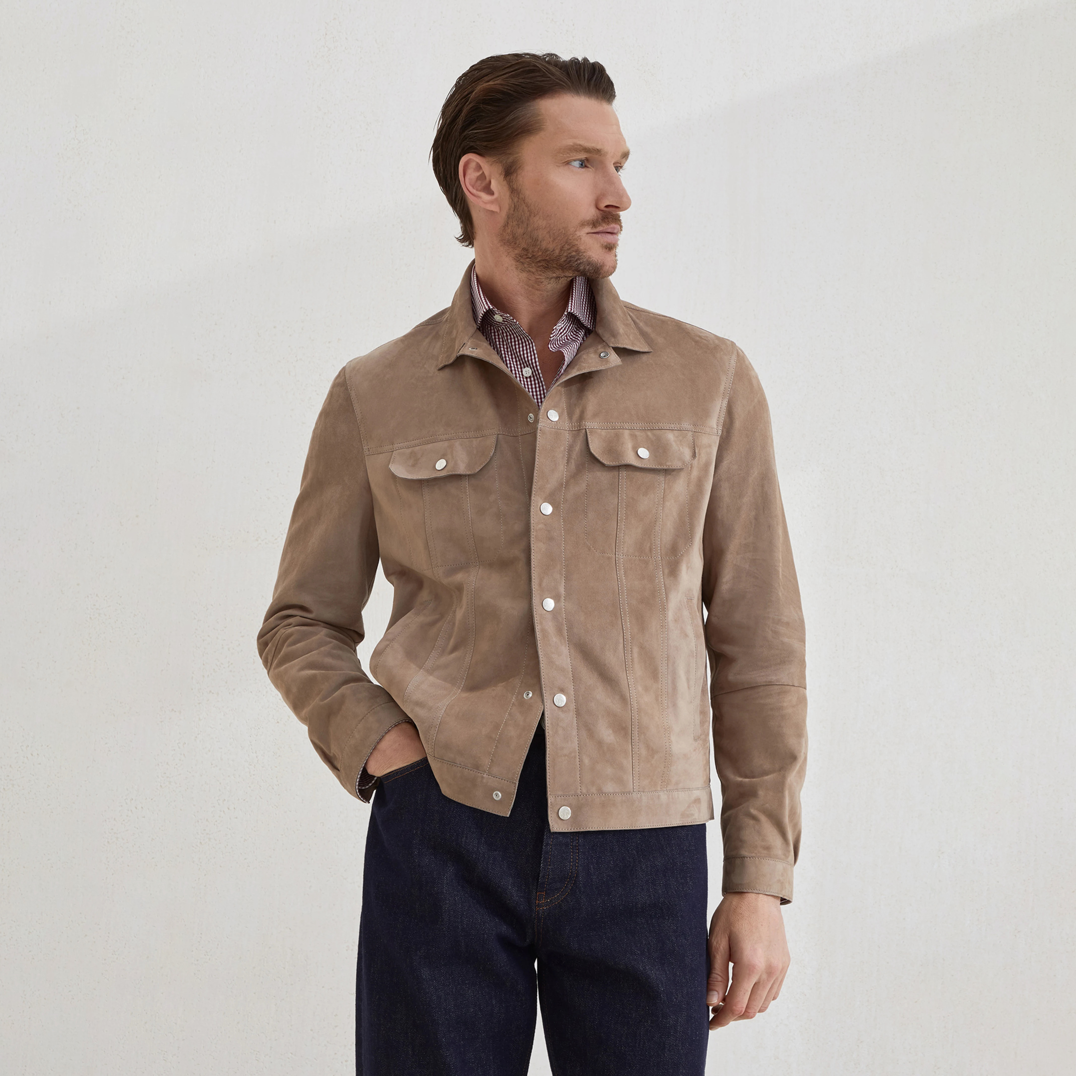 NIGO Brunello Cucinelli Men's Spring/Fall Fashion Casual Solid-Color Stand-Up Collar Single-Breasted Jacket #nigo78845