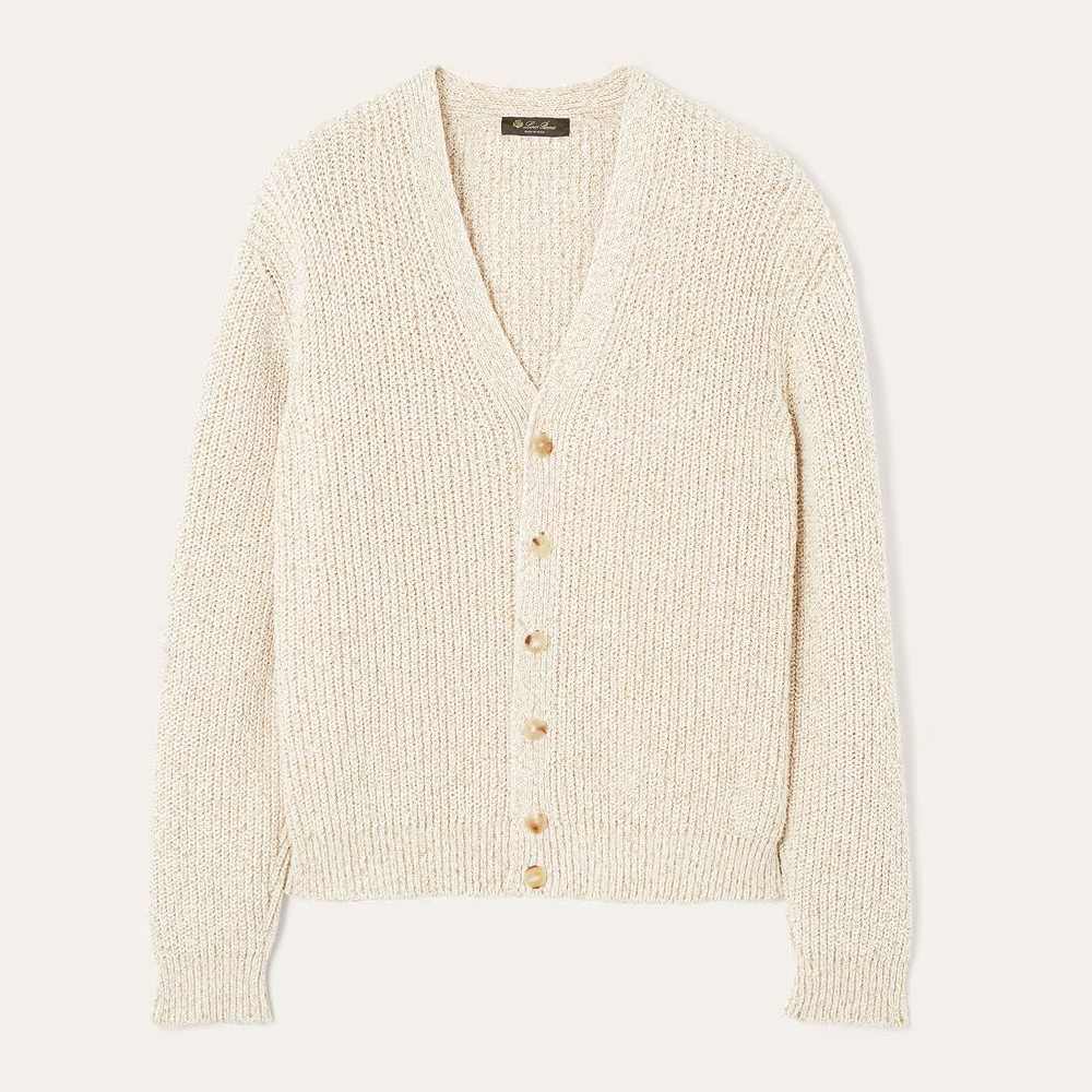 NIGO Loro Piana Meina Men's Cardigan Cotton V-neck Fashion Temperament Single-breasted Knitted Cardigan Fall And Winter Casual Comfortable Knitwear Ngvp #nigo2482