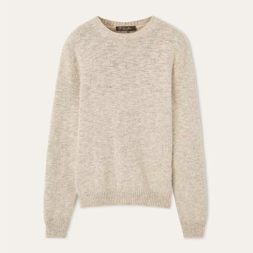 NIGO Loro Piana Men's Spring/Fall/Winter Solid-Color Crew Neck Long-Sleeve Verbania Knit Sweater Ngvp #nigo2389