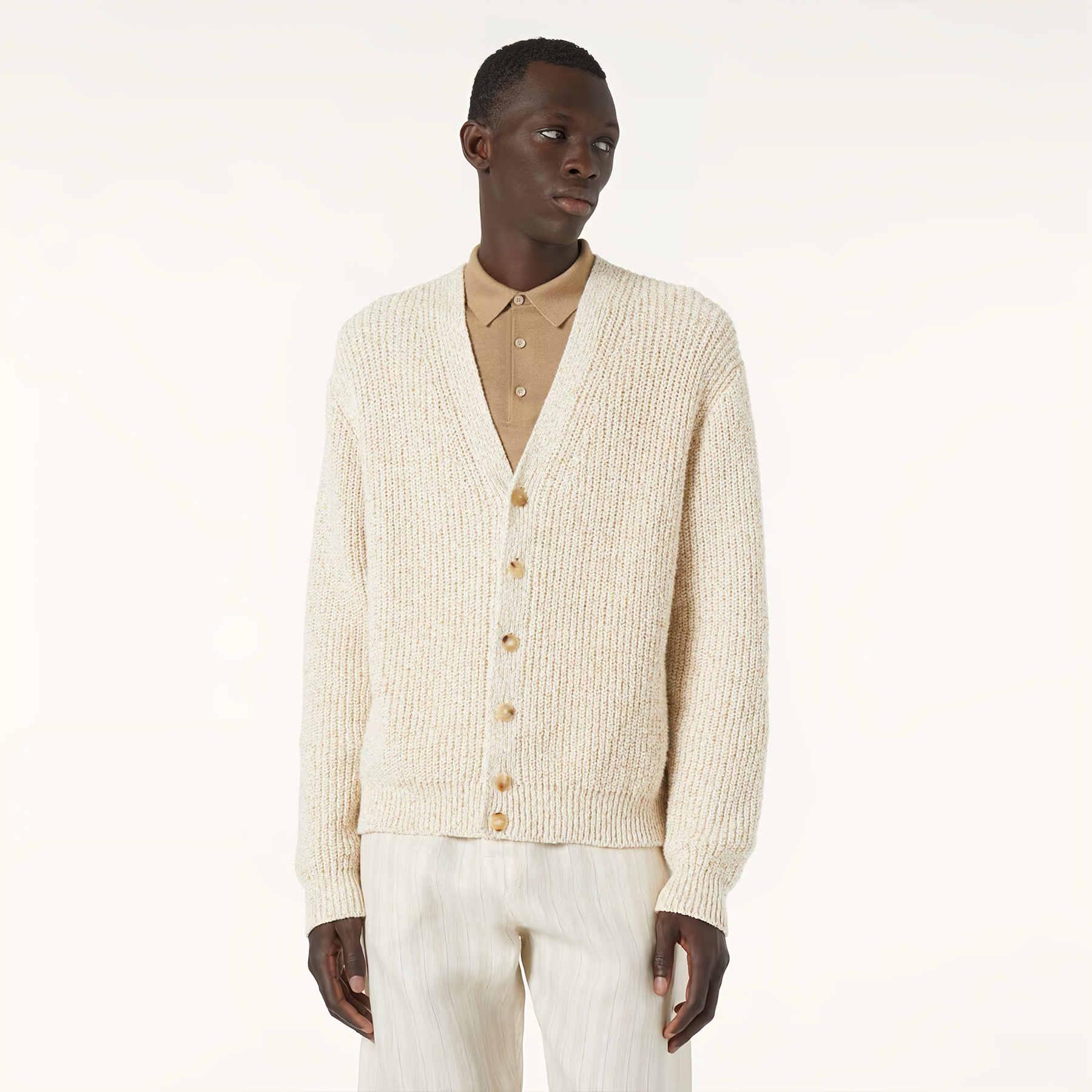 NIGO Loro Piana Meina Men's Cardigan Cotton V-neck Fashion Temperament Single-breasted Knitted Cardigan Fall And Winter Casual Comfortable Knitwear Ngvp #nigo2482