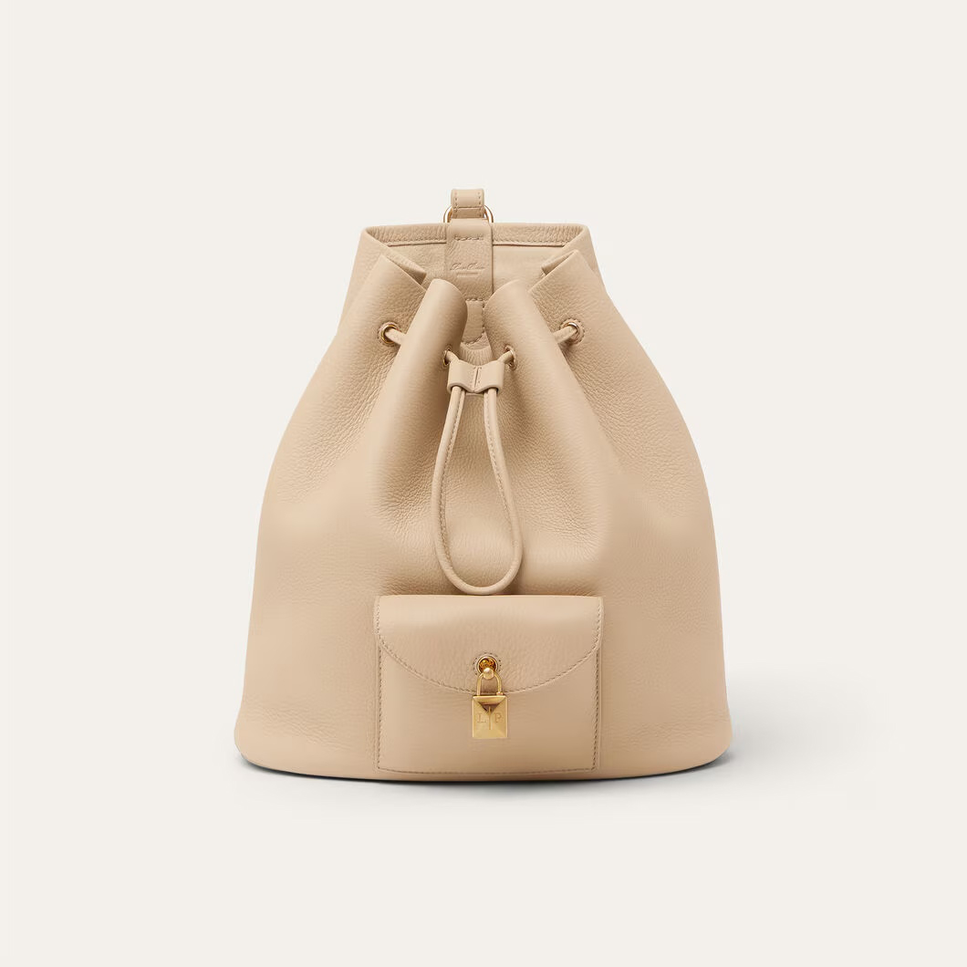 NIGO Loro Piana Extra Women's Fashion Classic Solid Color Drawstring Leather Bucket Tote Bag Bags FAP1404 #nigo78861