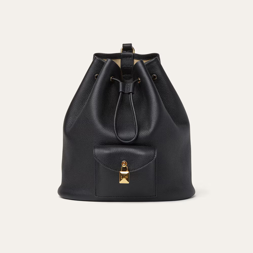 NIGO Loro Piana Extra Women's Fashion Classic Solid Color Drawstring Leather Bucket Tote Bag Bags FAP1404 #nigo78861