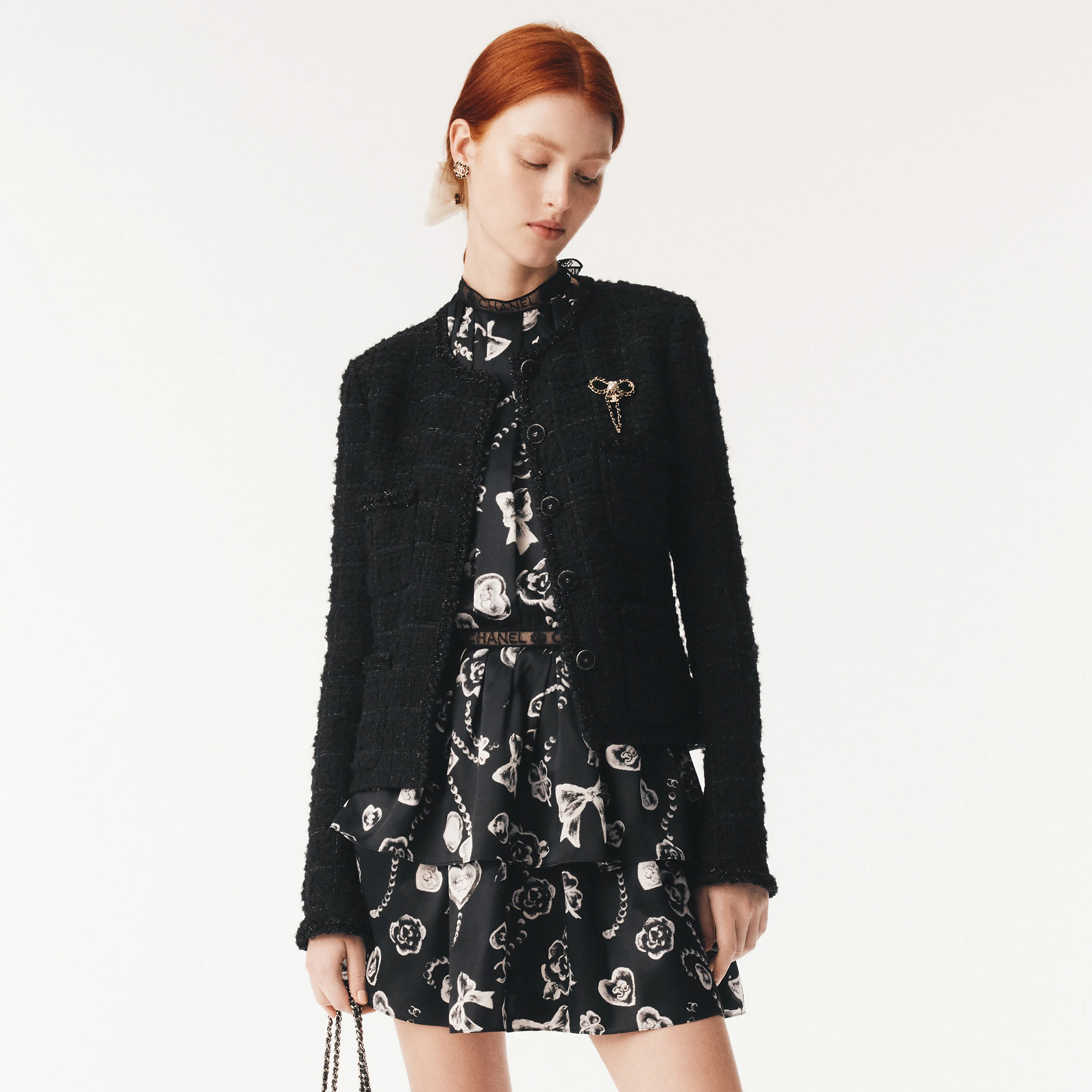 NIGO Chanel Women's Fall/Winter Vintage Cotton Long-Sleeve Single-Breasted Solid Color Multi-Pocket Tweed Jacket #nigo81571