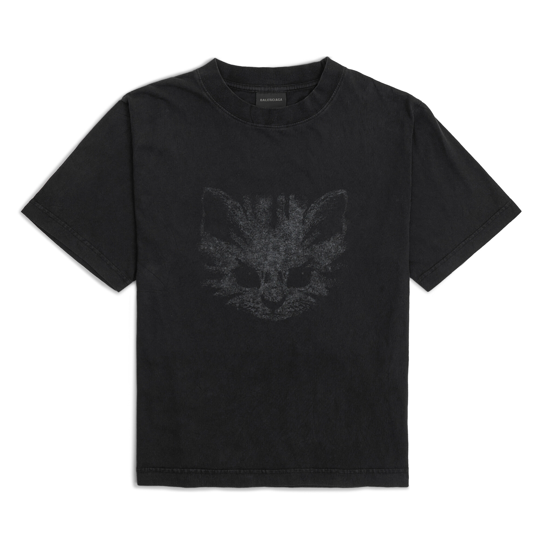 NIGO Balenciaga Men's Women's  Winter New Kittycat Medium Fit T-shirt Spring Summer Fashion Black And White Printed Round Neck Short Sleeve Casual T-shirt Ngvp #nigo2487