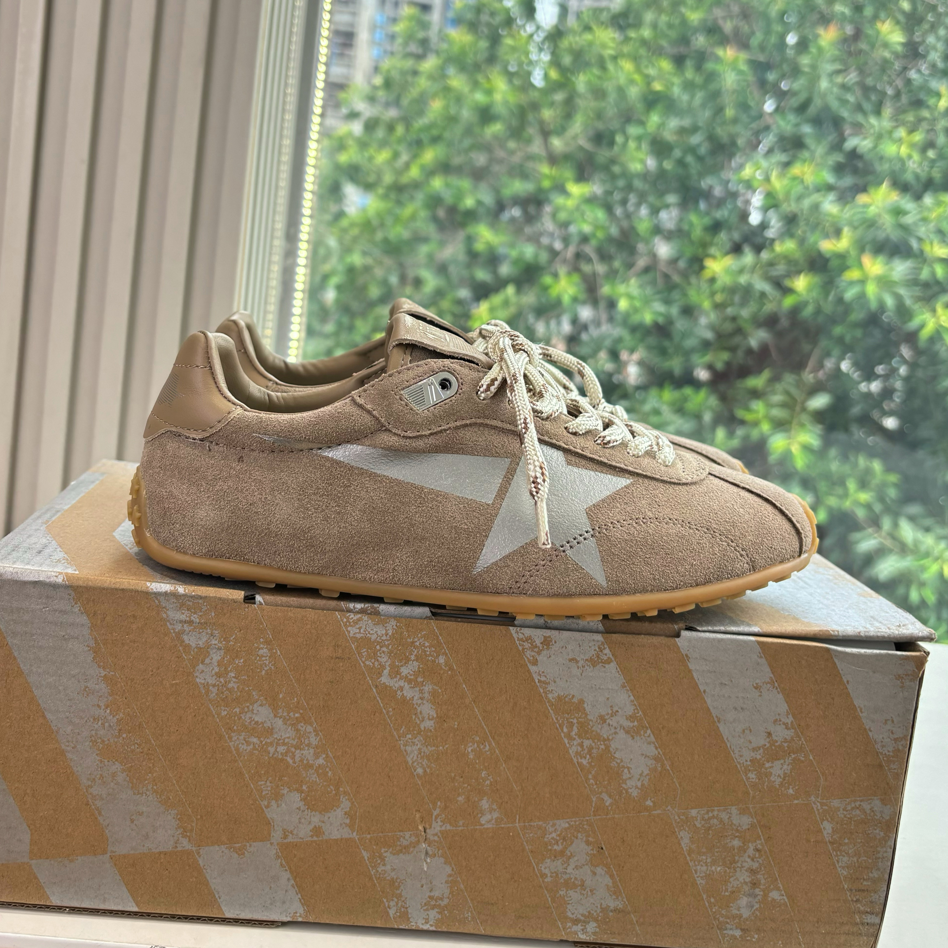 NIGO Golden Goose Women's Spring/Fall Fashion Casual Round Toe Lace Up Leather Suede Low Top Flat Slip On Sneakers Shoes #nigo78915