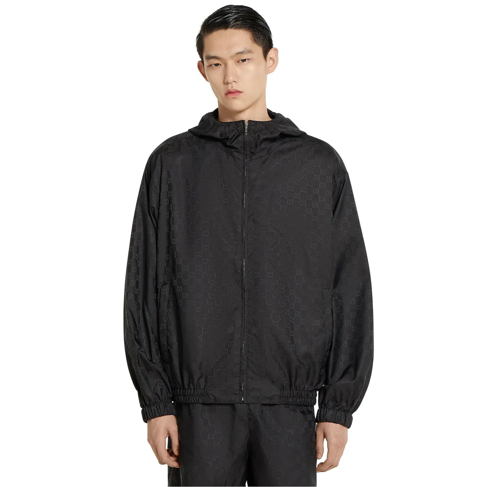 NIGO Gucci Men's Spring/Fall Fashion Casual All Over Print Double G Jacquard Tech Cotton-Blend Hooded Zipper Long Sleeve Jacket #nigo78929