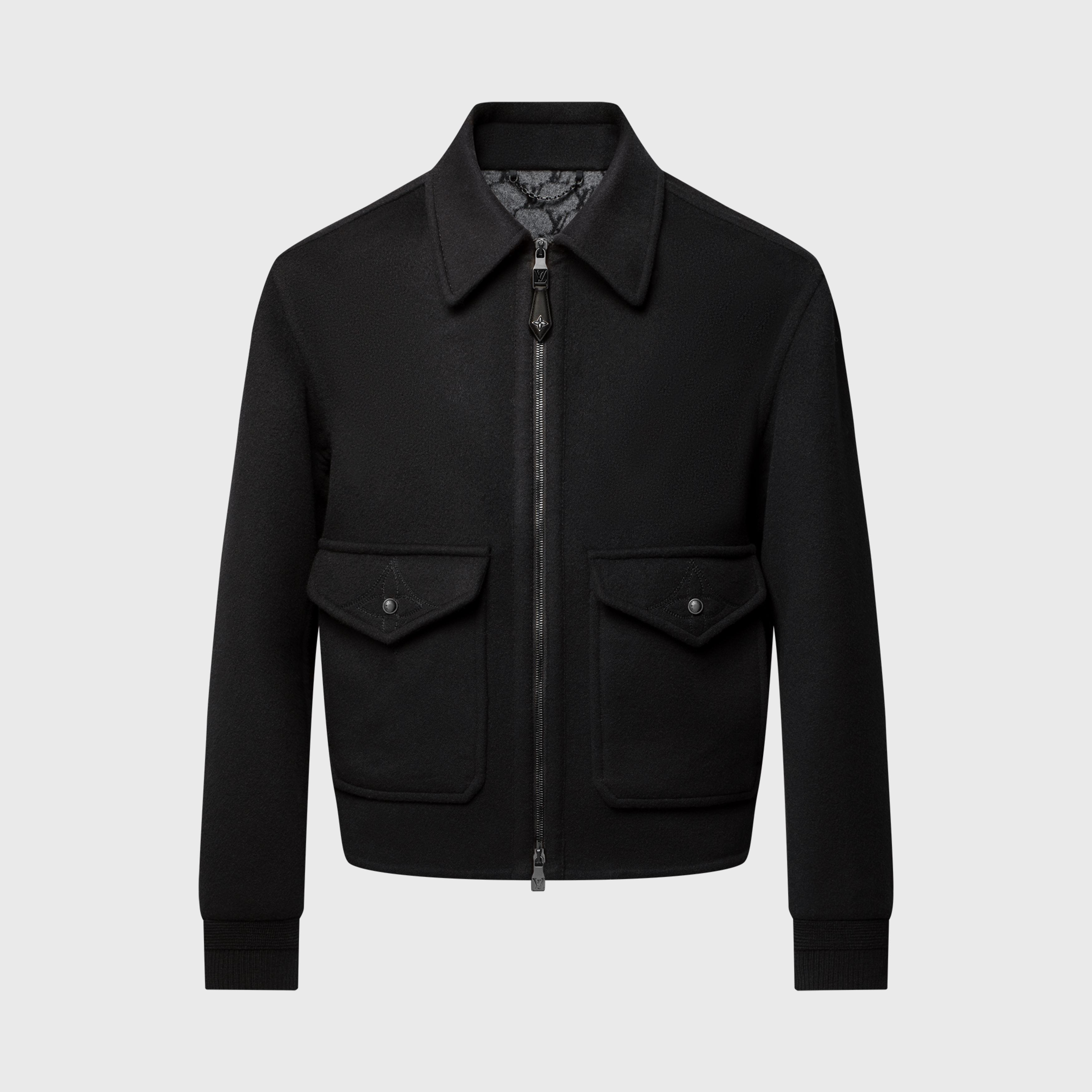 NIGO Louis Vuitton Men's Fall/Winter Fashion Casual Solid Color Lapel Zipper Double Faced Waist Tuck Wool Jacket #nigo78932