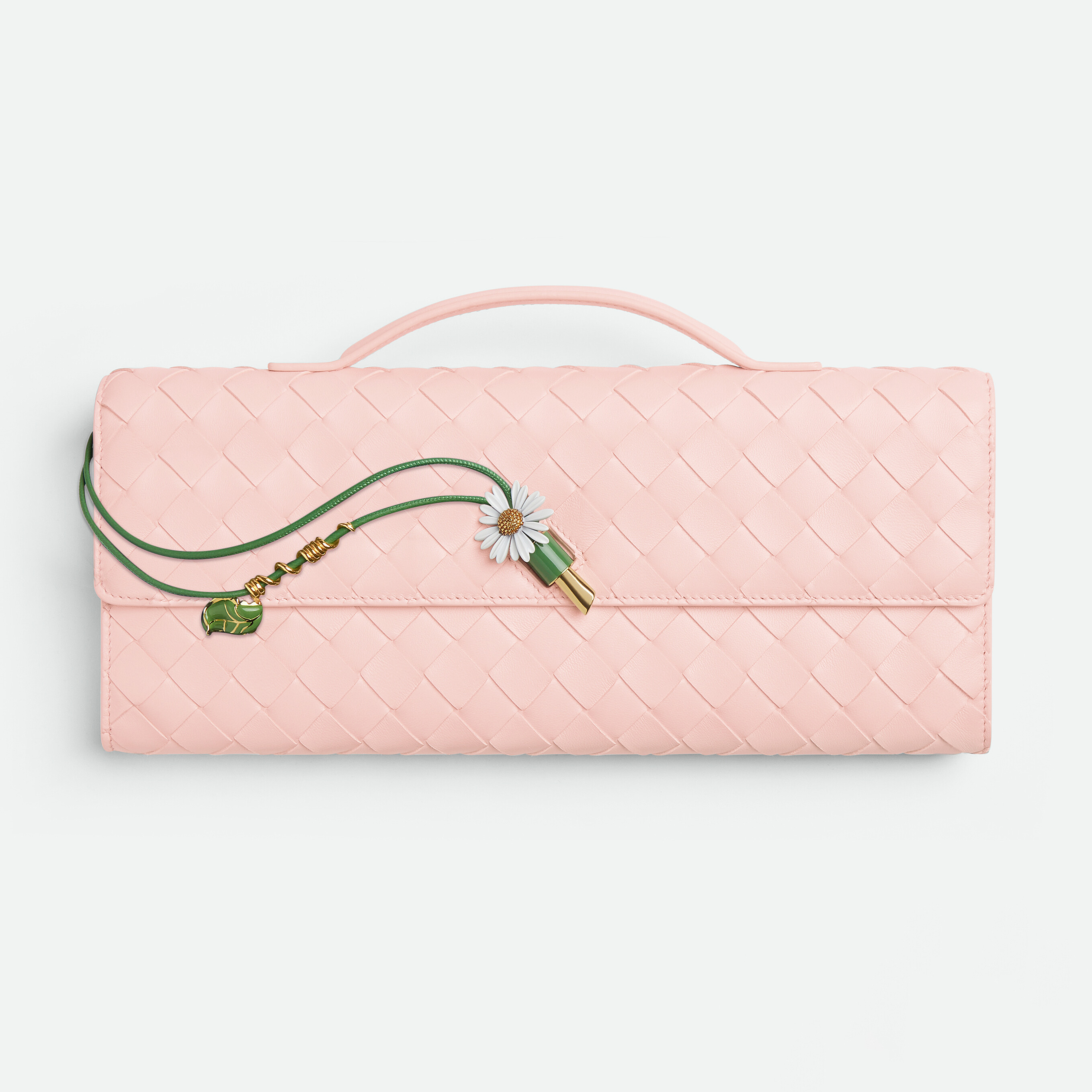 NIGO Bottega Veneta Andiamo Women's Fashion Classic Solid Color Knitted Daisy Adorned Clutch Tote Handbag Bag Bags 836810V4SCH5969 #nigo78926