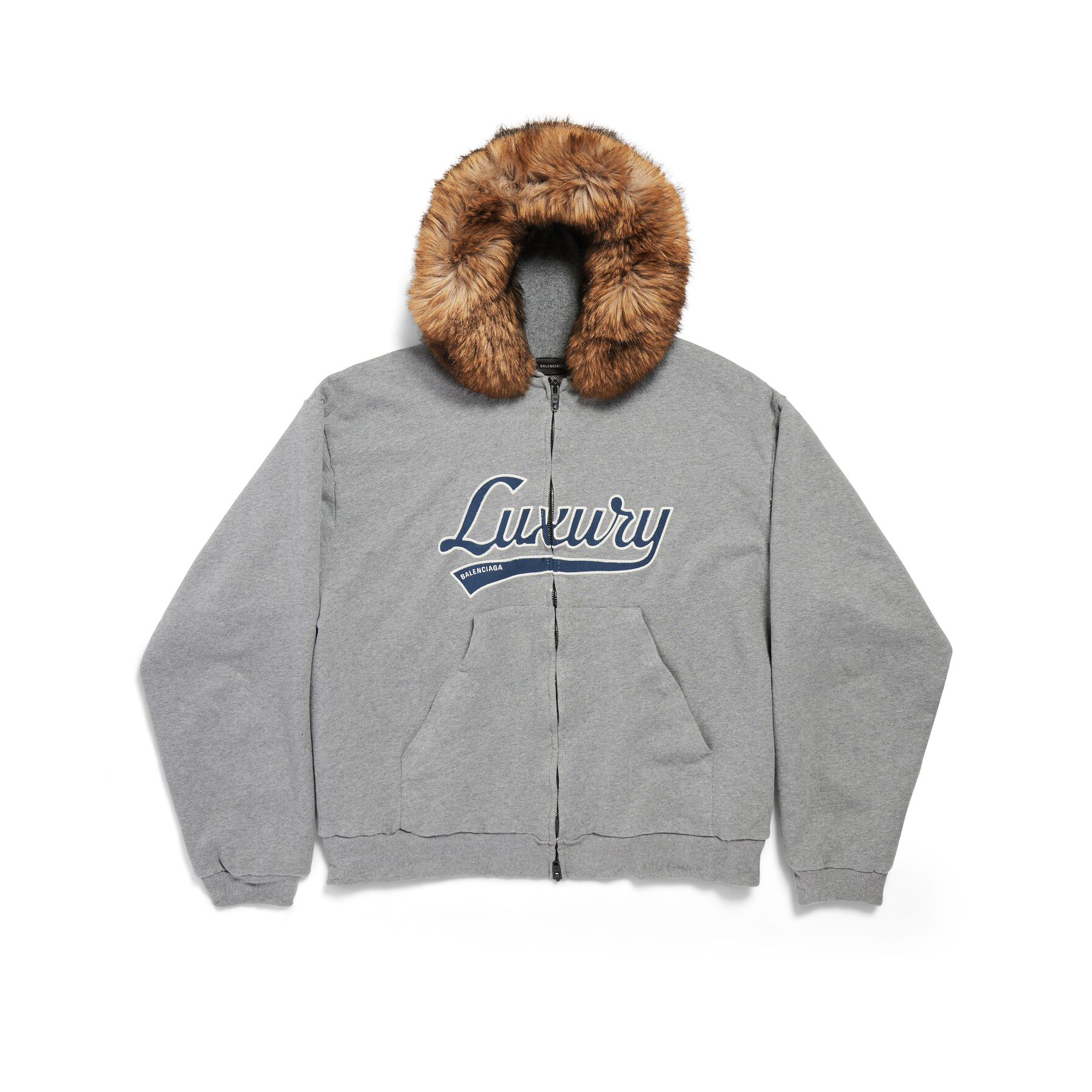 NIGO Balenciaga LUXURY SCRIPT Men's And Women's Fall/Winter Fashion Casual Solid-Color Hooded Zipper Drop Shoulder Oversized Long Sleeve Jacket #nigo78933