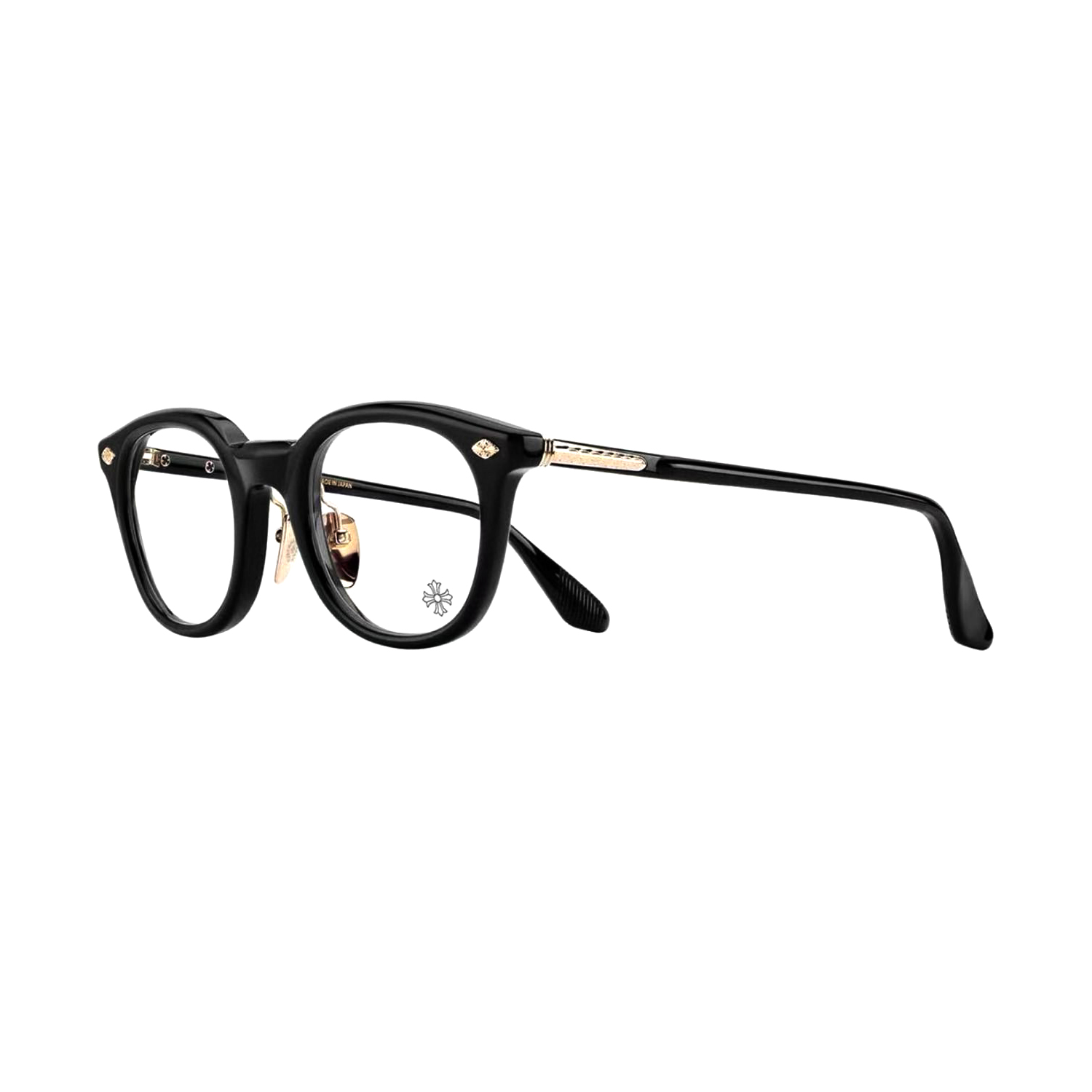 NIGO Chrome Hearts Men's and Women's Fashion Forward Round Frame Glasses With Cross Hatch Engraving Blue Light Protection And Plano Lenses Eyewear Sunglassas Accessories #nigo78944