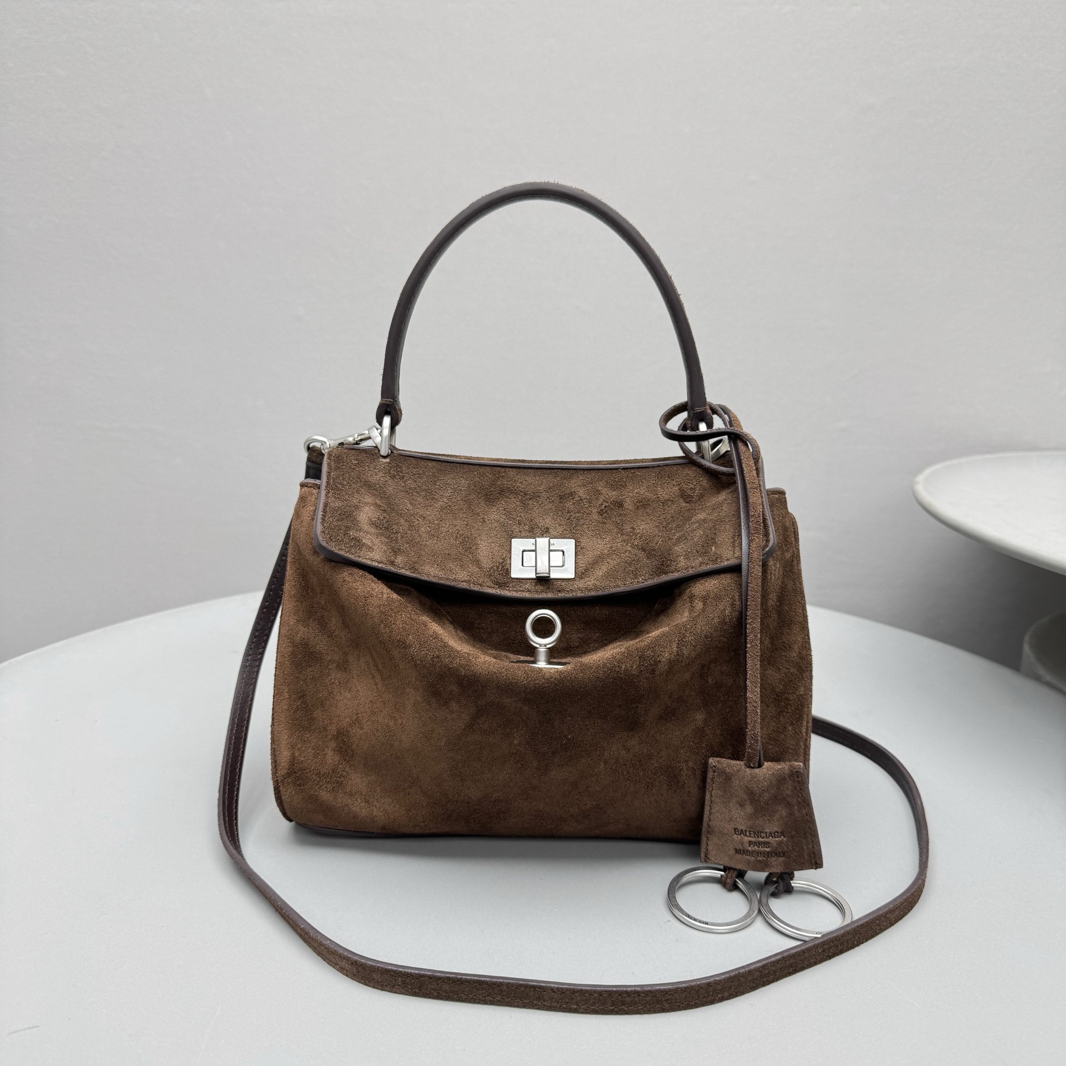 NIGO Balenciaga RODEO Women's Fashion Classic Solid Color Suede Tote Bag Small Medium Large Handbag Tote Bag Bags #nigo78954  7897722AB4G2308