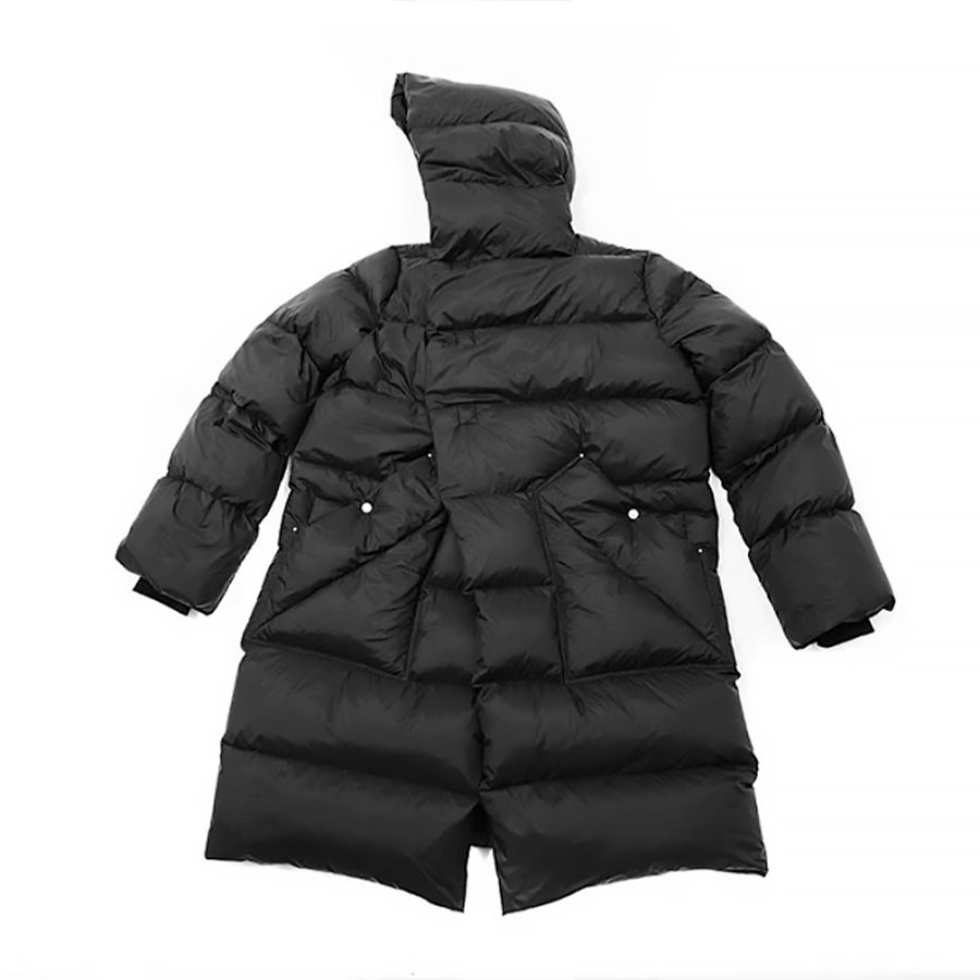 NIGO Rick Owens Men's & Women's Oversized Long-Length Hooded Puffer Jacket In Solid Colors With Multiple Pockets For Fall/Winter Ngvp #nigo2522